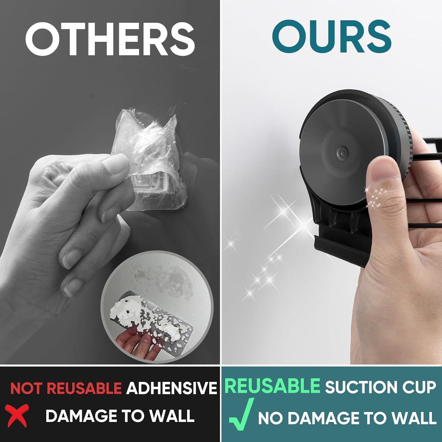 Soporte de Jabón con Ventosa Solidhouse Acero Inoxidable Negro