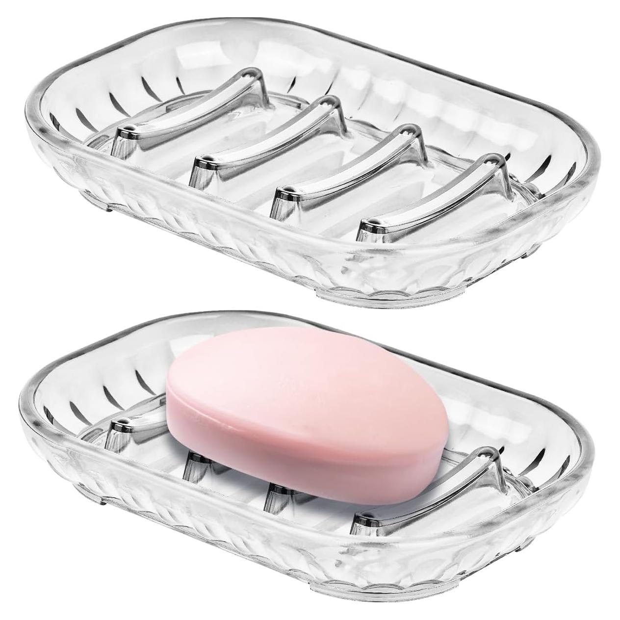 Soporte para Jabón AMUONTY - Paquete de 2, Transparente