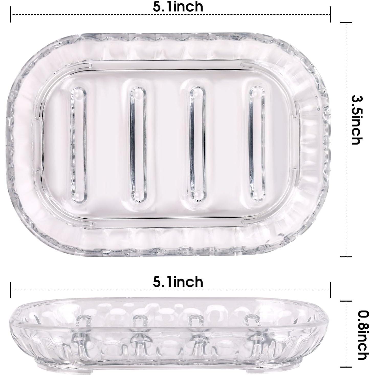 Soporte para Jabón AMUONTY - Paquete de 2, Transparente