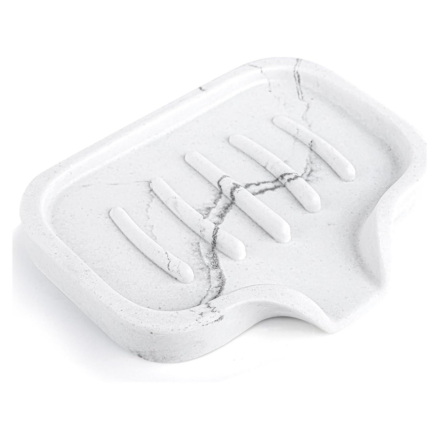 Jabonera Autodrenante AUGFRYZIAN Blanco Resina 13.5x11.4cm