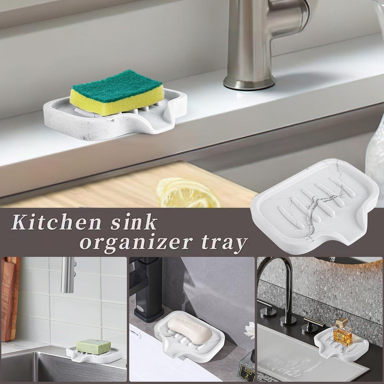 Jabonera Autodrenante AUGFRYZIAN Blanco Resina 13.5x11.4cm