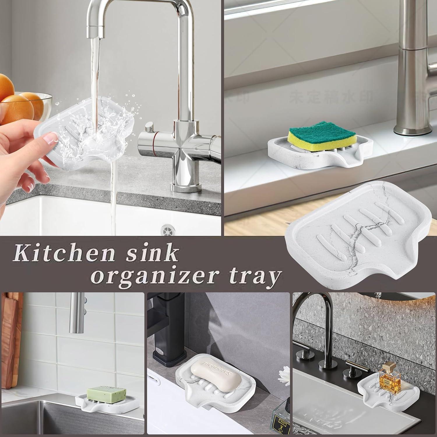 Jabonera Autodrenante AUGFRYZIAN Blanco Resina 13.5x11.4cm