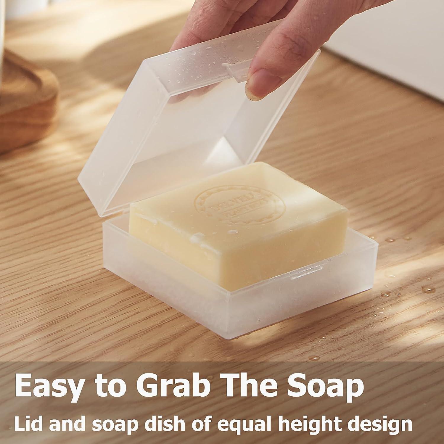 Estuche de Jabón de Viaje Ozner Blanco Transparente 12x8.5cm