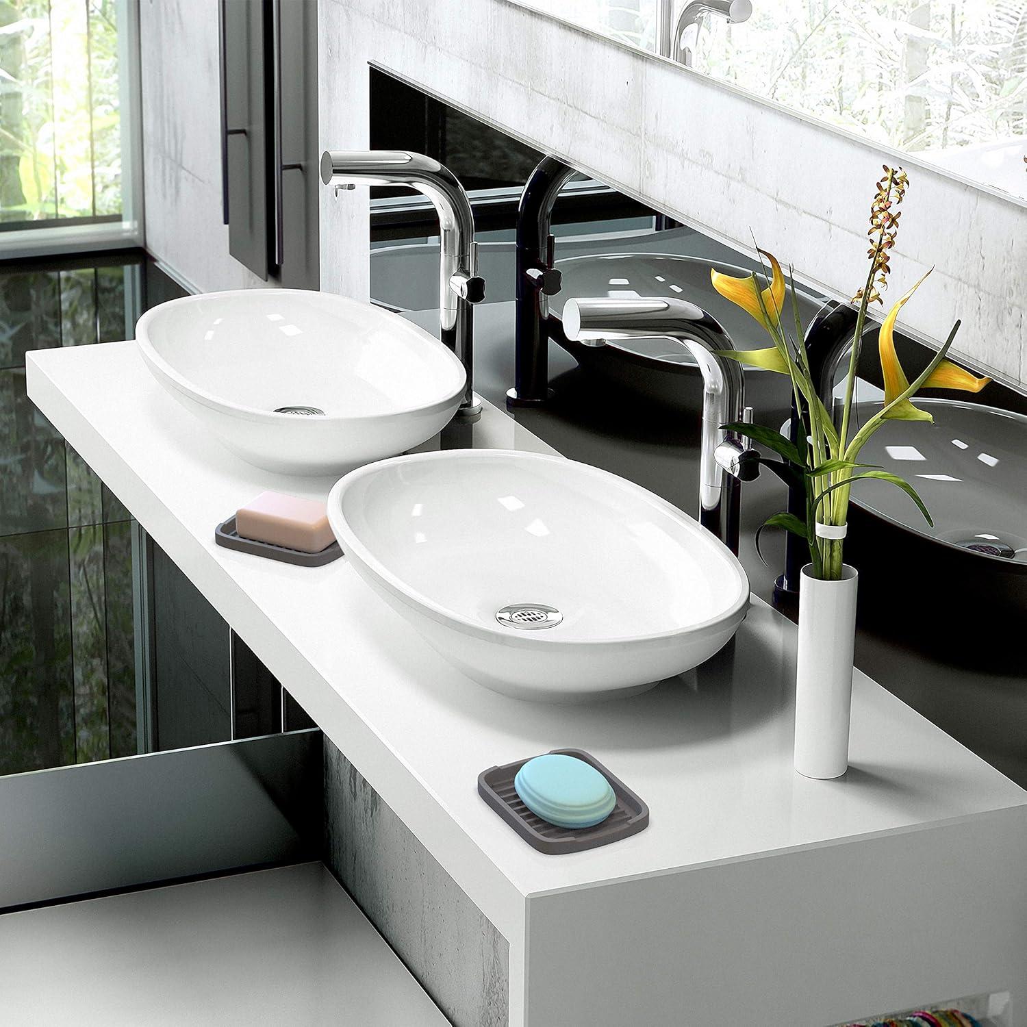 Soporte de Esponja de Silicona ZAPPOWARE Gris - 2 Piezas 15x11 cm