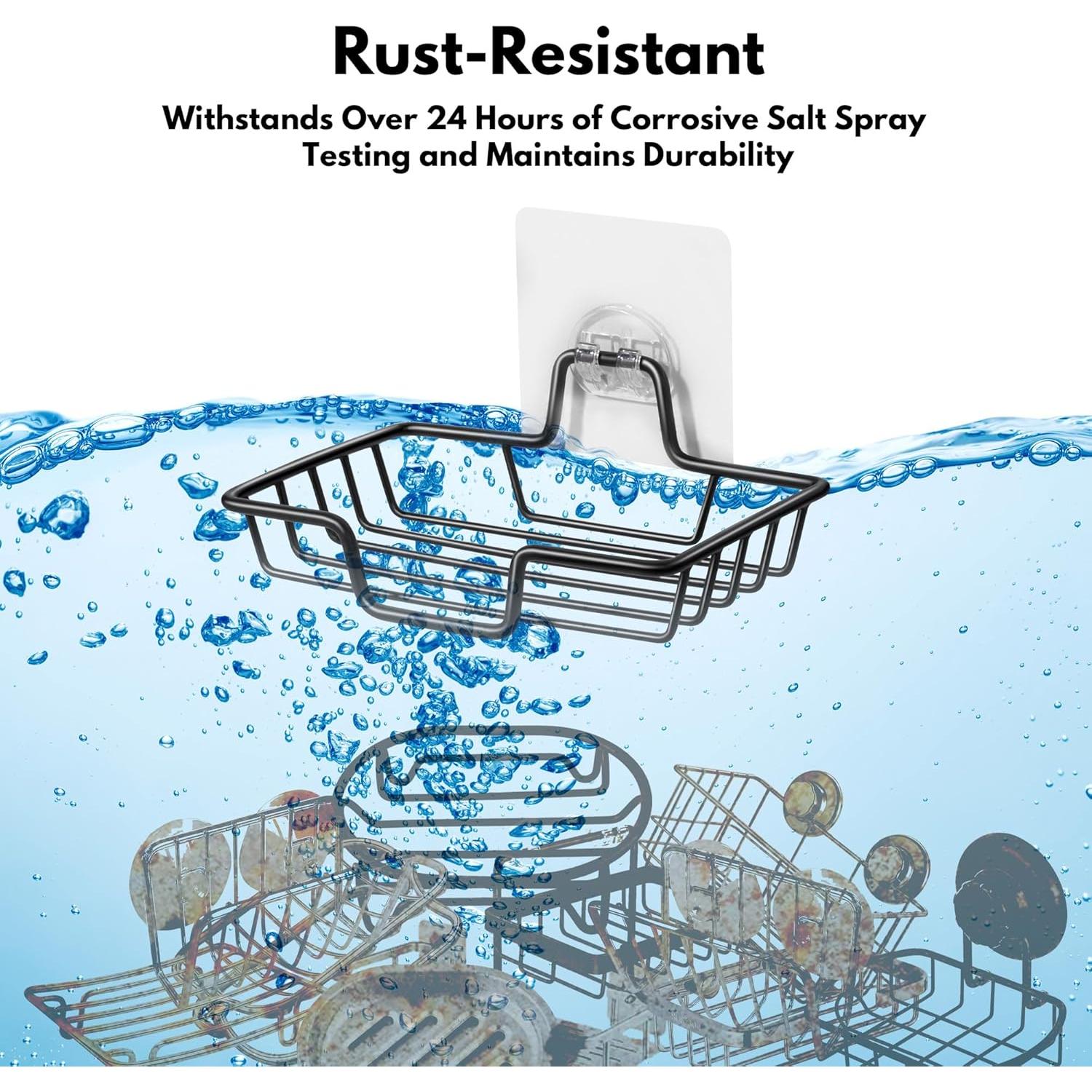 Soporte para Jabón Rainspire Negro Acero Inoxidable 304