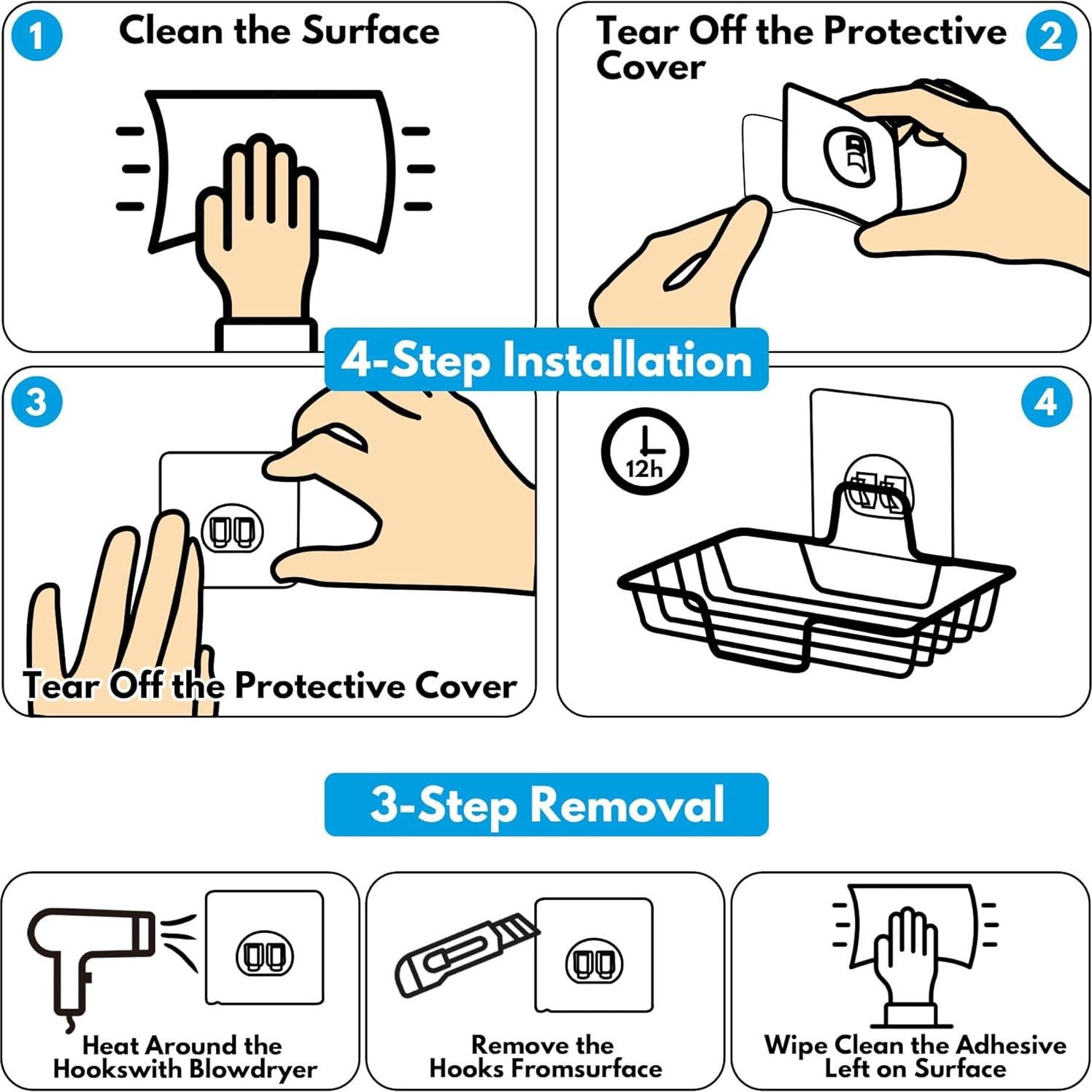 Soporte para Jabón Rainspire Negro Acero Inoxidable 304