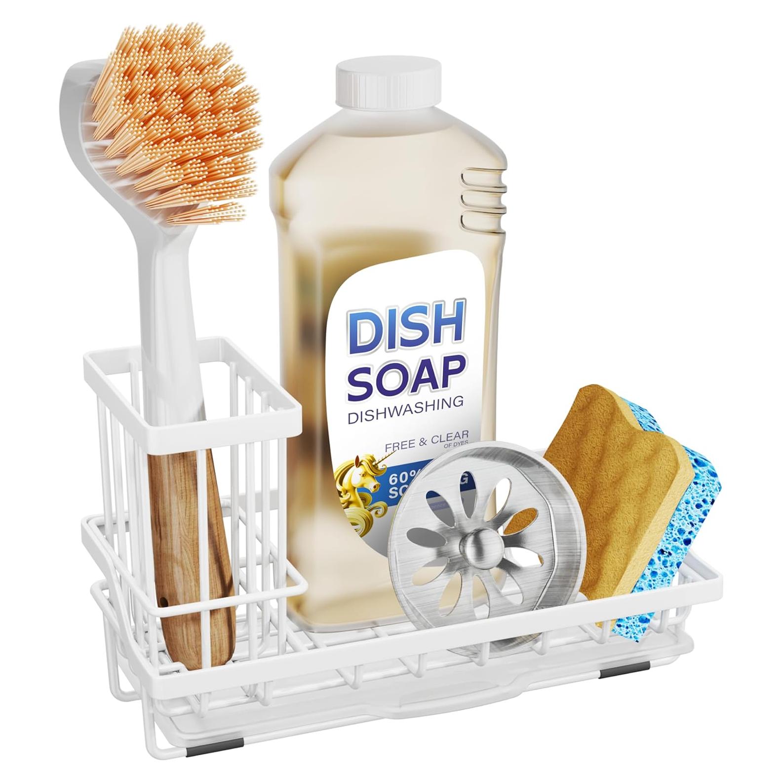 Soporte para Esponjas de Fregadero SWTYMIKI Acero Inoxidable Blanco