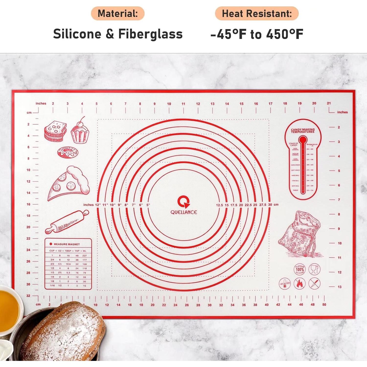 Alfombrilla de Hornear Silicona Antideslizante QUELLANCE 40x60 cm