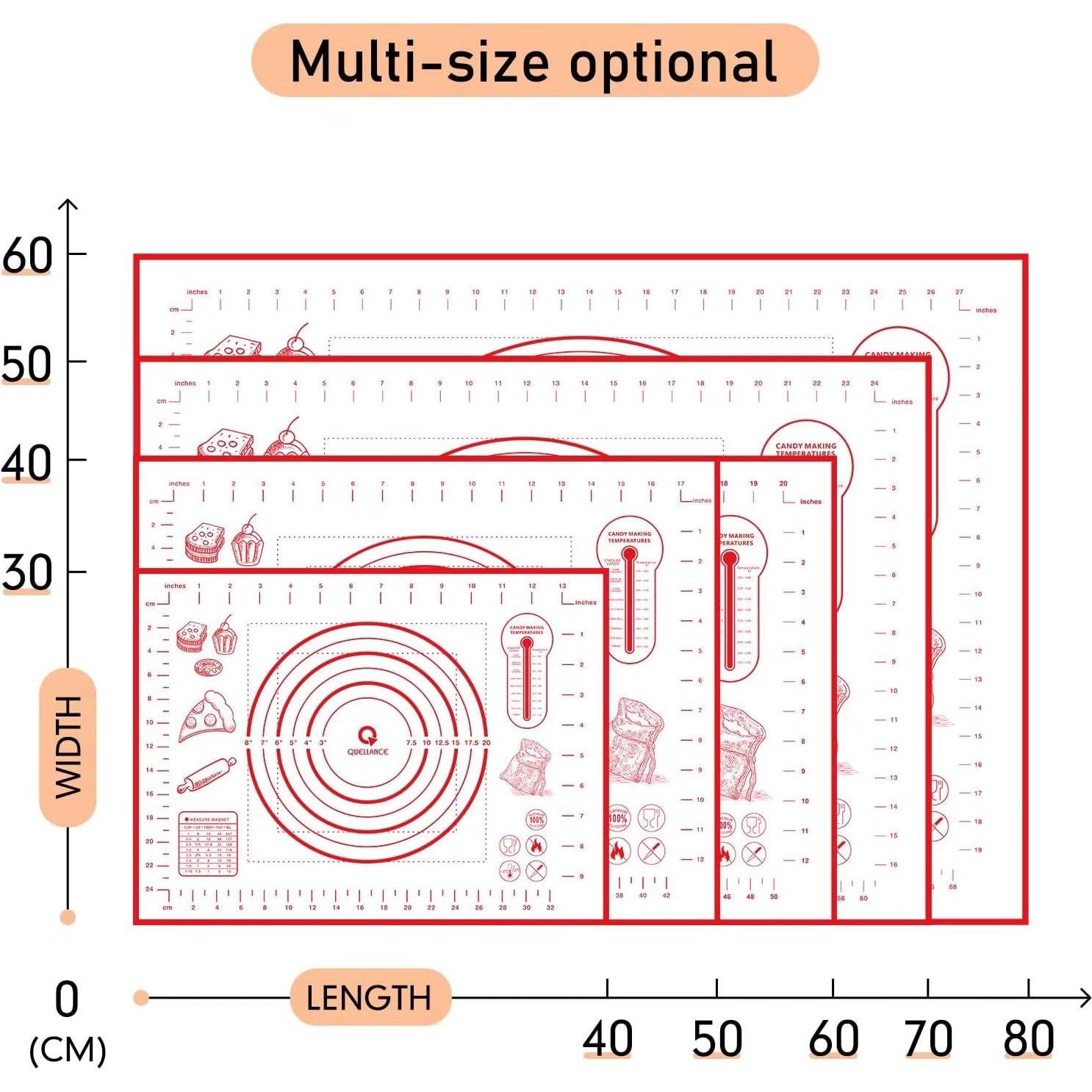Alfombrilla de Hornear Silicona Antideslizante QUELLANCE 40x60 cm