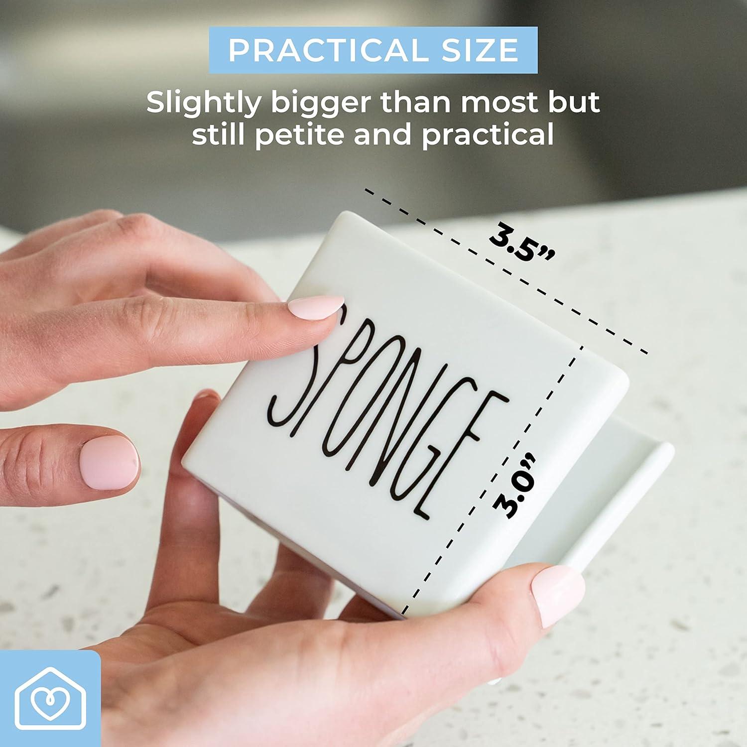 Soporte de Esponja de Porcelana Heartland Home - Organizador de Fregadero