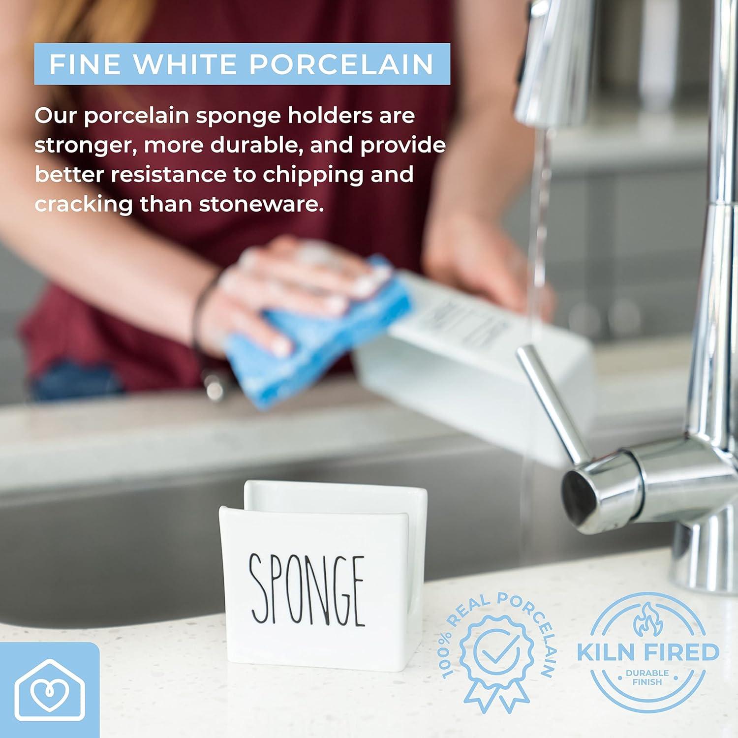 Soporte de Esponja de Porcelana Heartland Home - Organizador de Fregadero