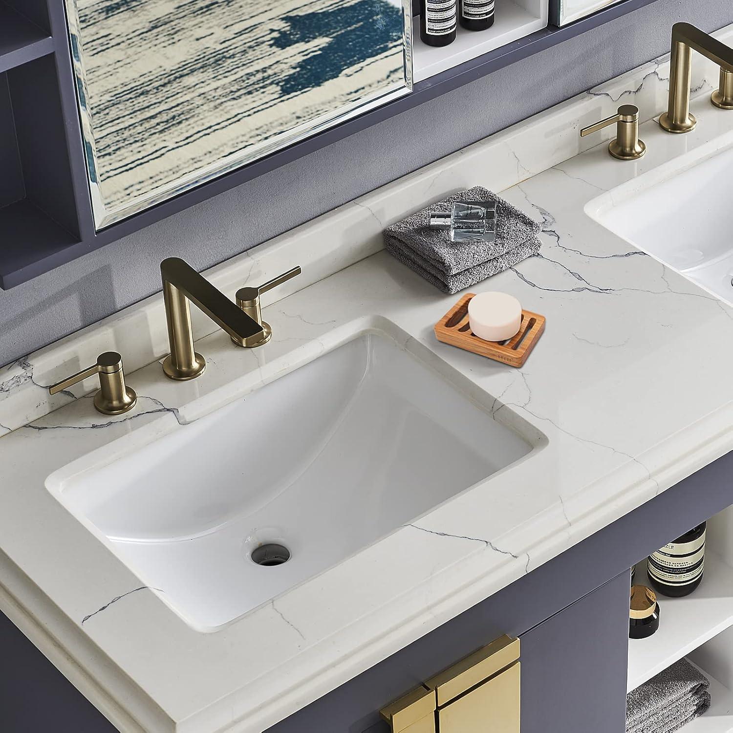 Soporte de Jabón de Madera de Teak HTB - 2 Piezas Autodrenante