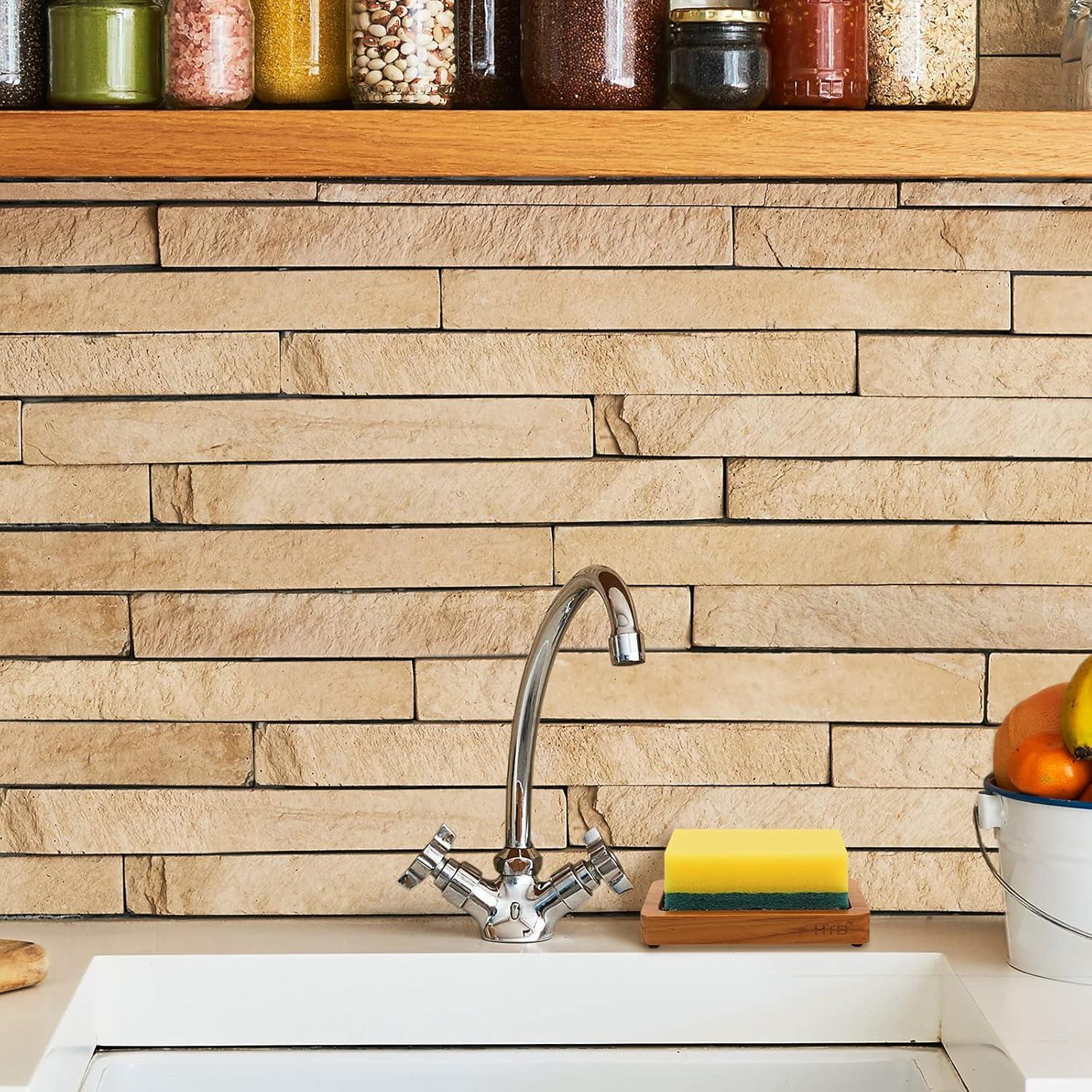 Soporte de Jabón de Madera de Teak HTB - 2 Piezas Autodrenante