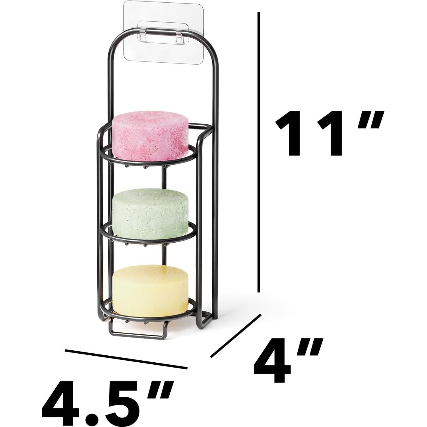 Soporte de Jabón SpaceAid 3 Niveles Acero Inoxidable Negro