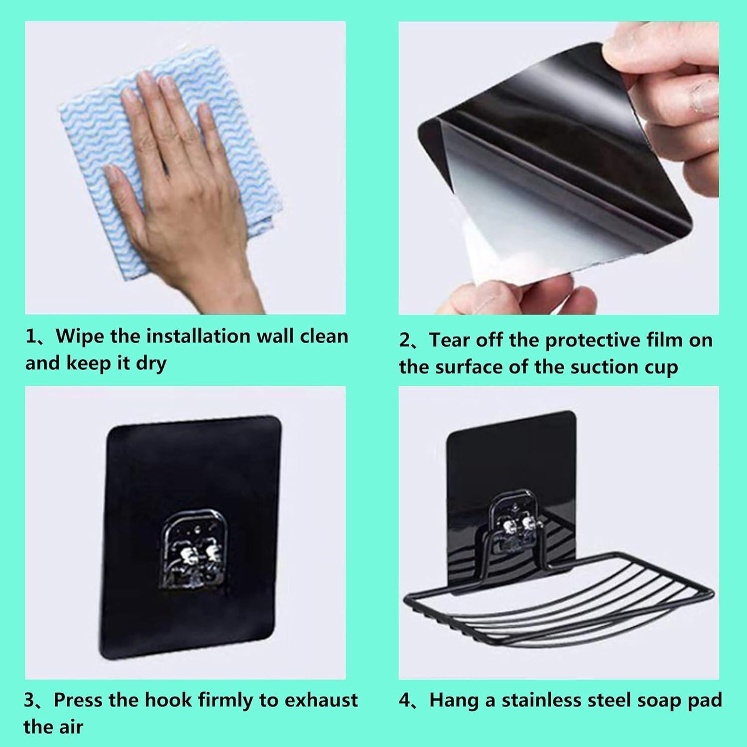 Plato de Jabón Acero Inoxidable Quanzhou Chenchenchen 2pcs Negro