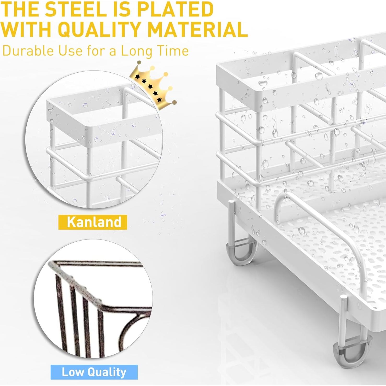 Organizador de Fregadero Cisily Blanco, Soporte para Esponjas