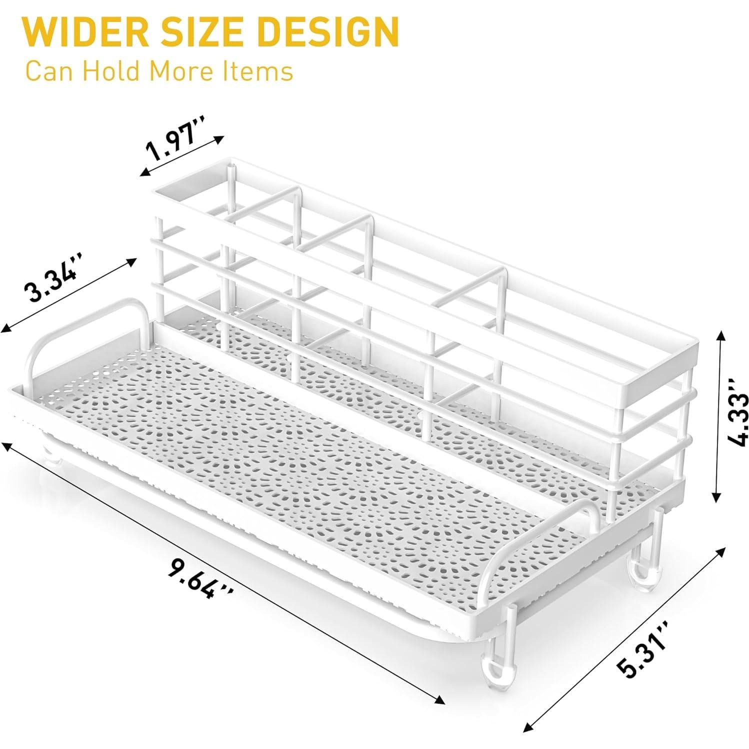 Organizador de Fregadero Cisily Blanco, Soporte para Esponjas