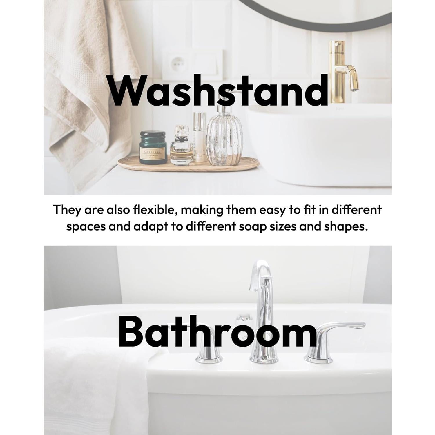 Jabonera Autodrenante de Silicona Jomeech Negra 11.43x7.87cm