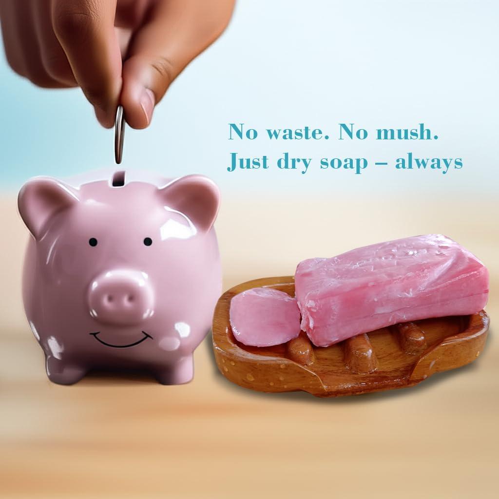 Jabonera de Madera NAZAKOOL - Soporte Antiadherente 12.7x7.6cm