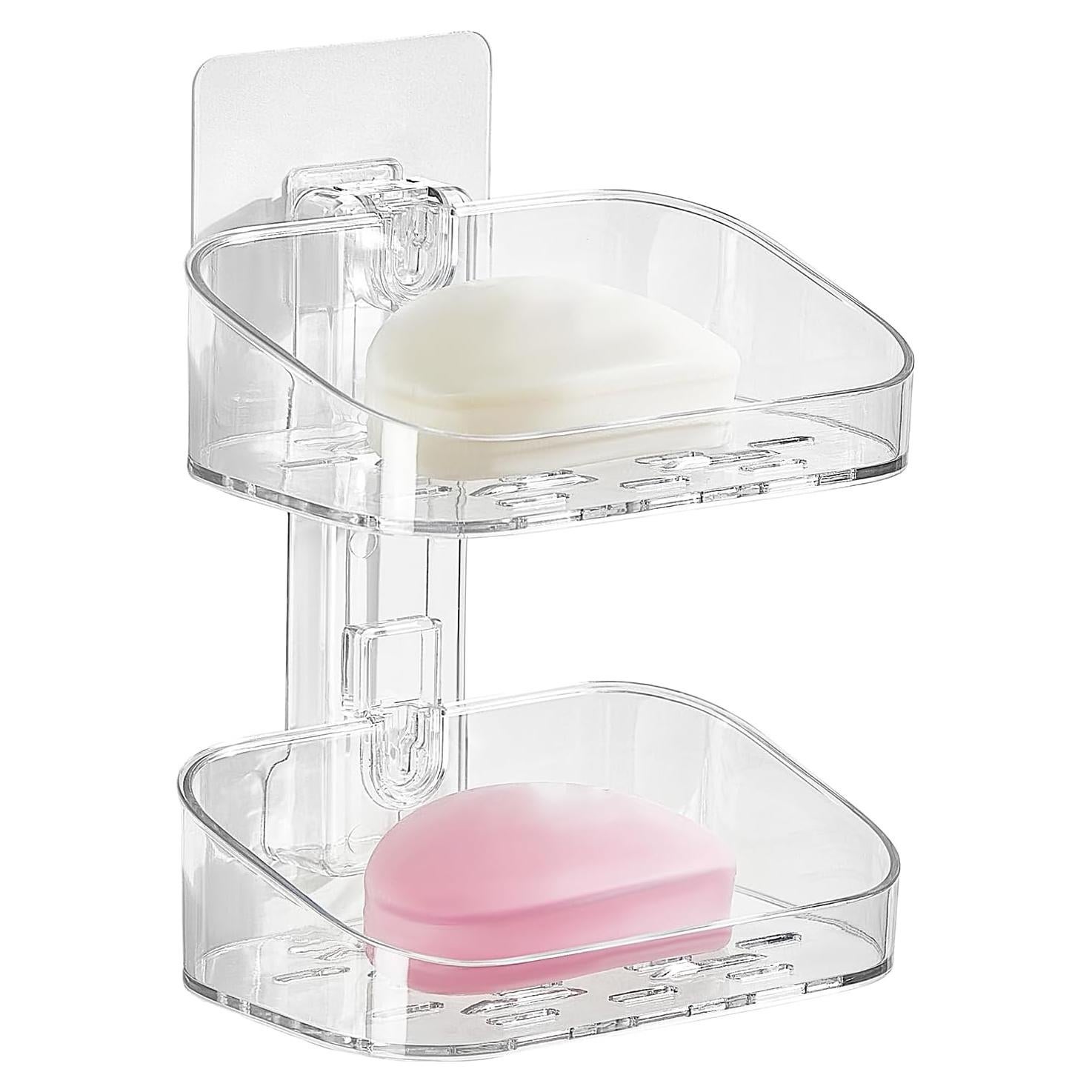 Soporte para Jabón Adhesivo DEEIF 2 Niveles Transparente