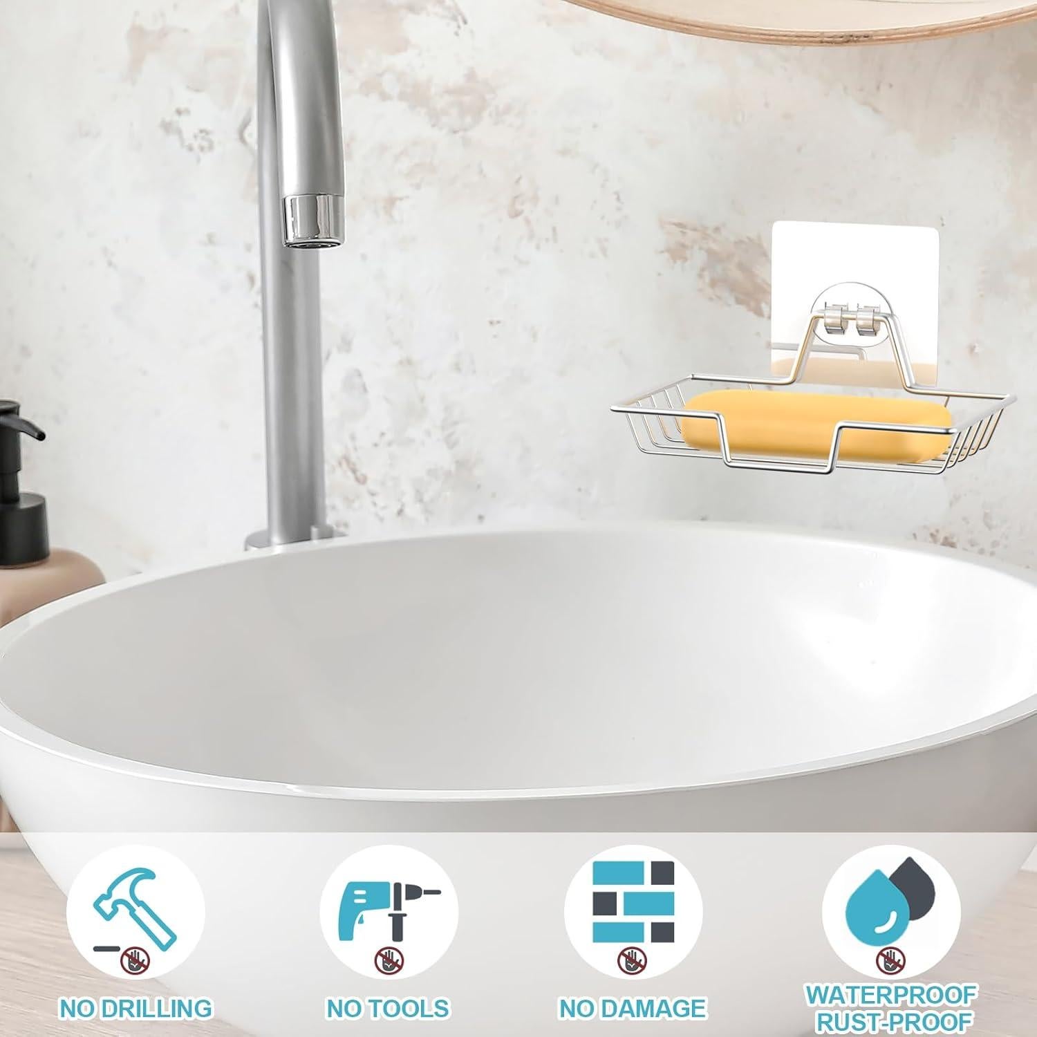 Soporte para Jabón de Acero Inoxidable LBshmao-D 14x9.9cm