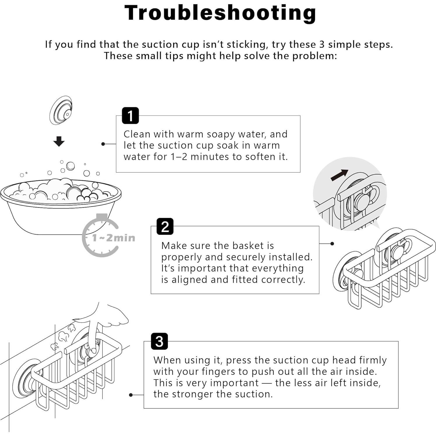 Caddy para Fregadero SunnyPoint de Aluminio Negro 15.24x6.35x6.99cm