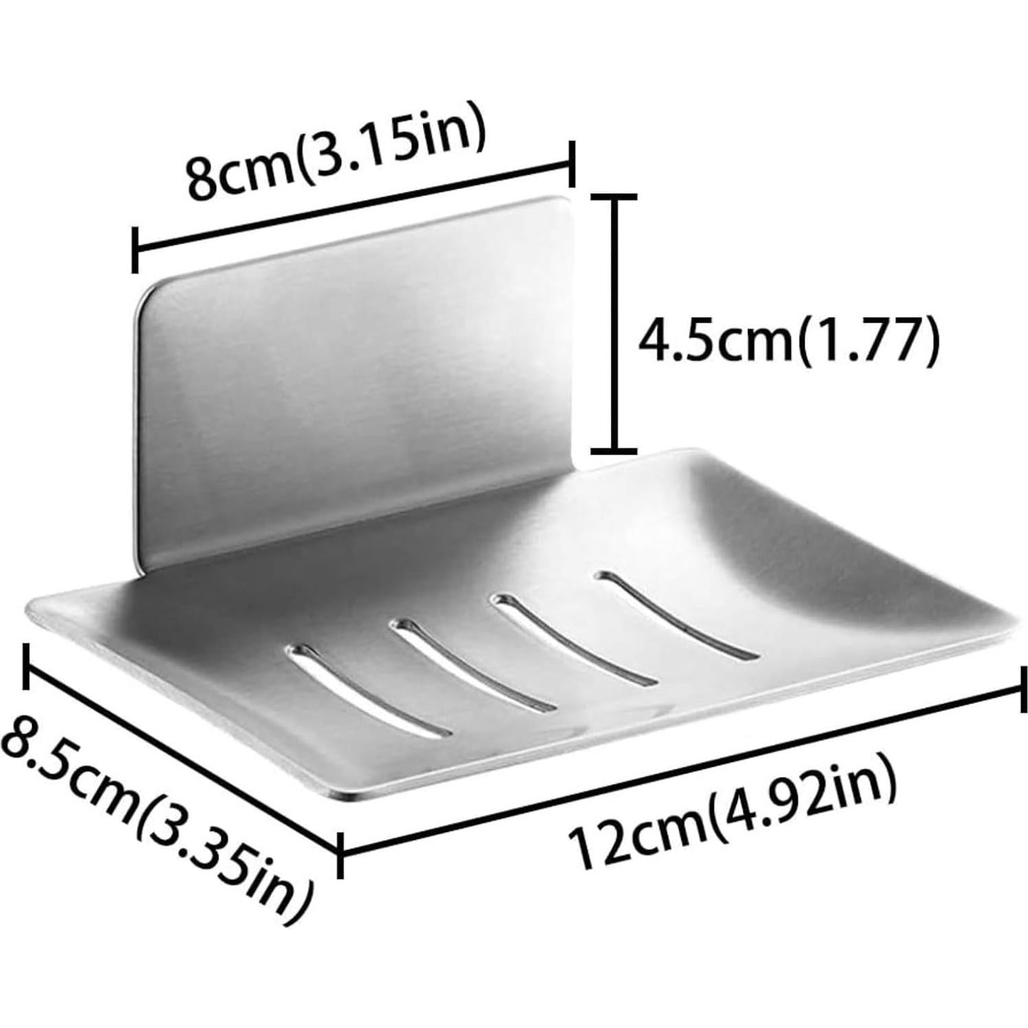 Jabonera Autoadhesiva ReignSword de Acero Inoxidable 12x8.5cm