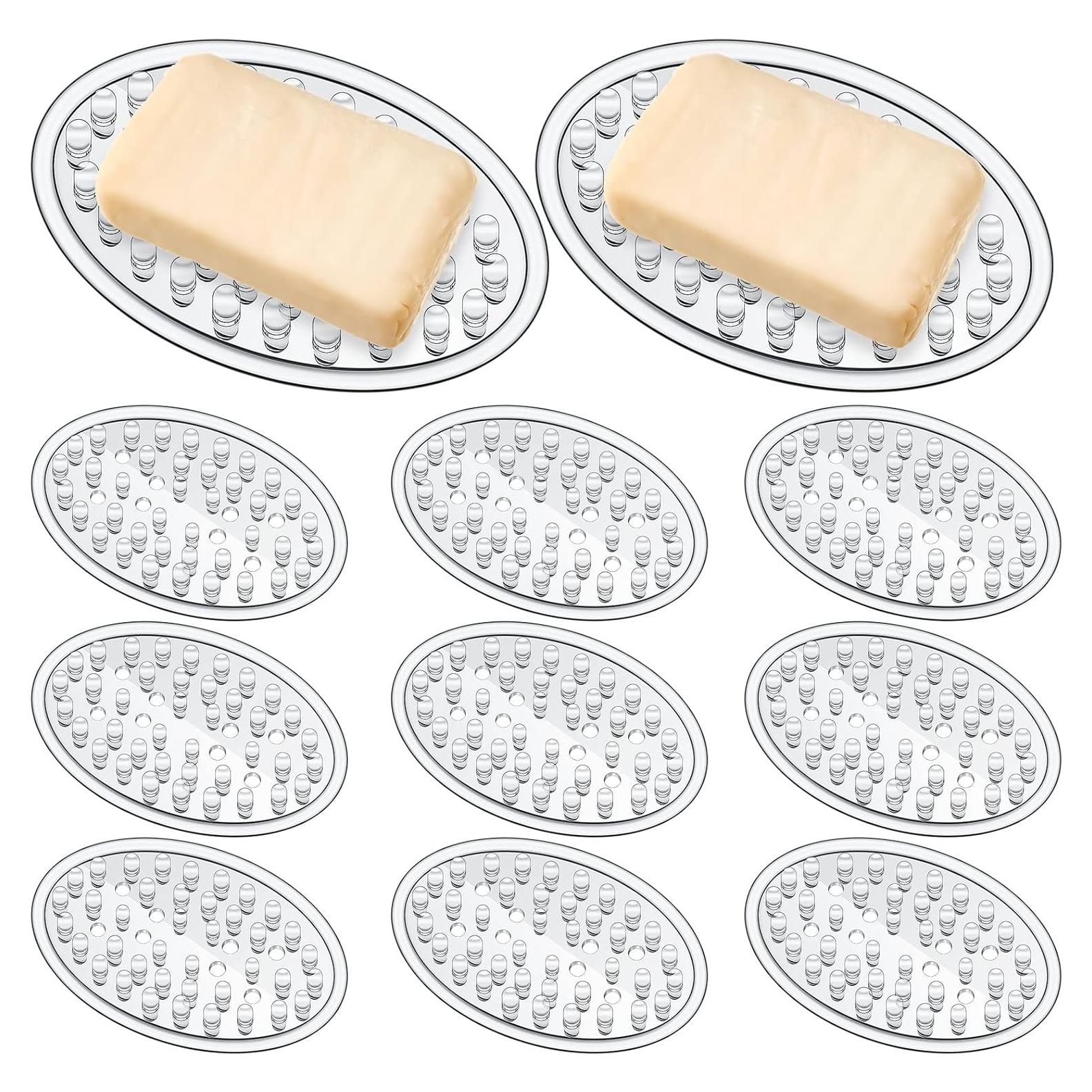 Juego de 10 Platos de Jabón de Plástico Antideslizantes Maitys