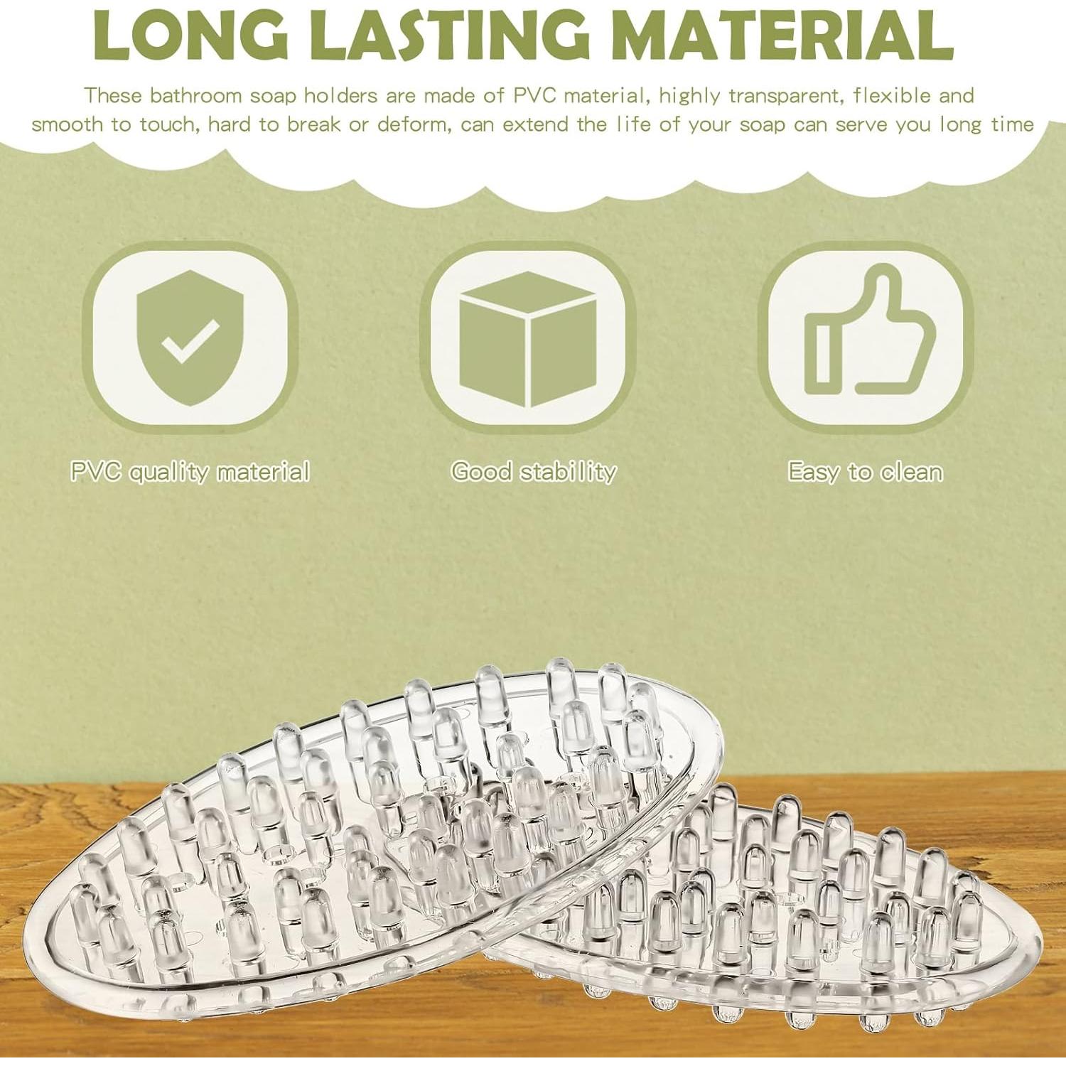 Juego de 10 Platos de Jabón de Plástico Antideslizantes Maitys