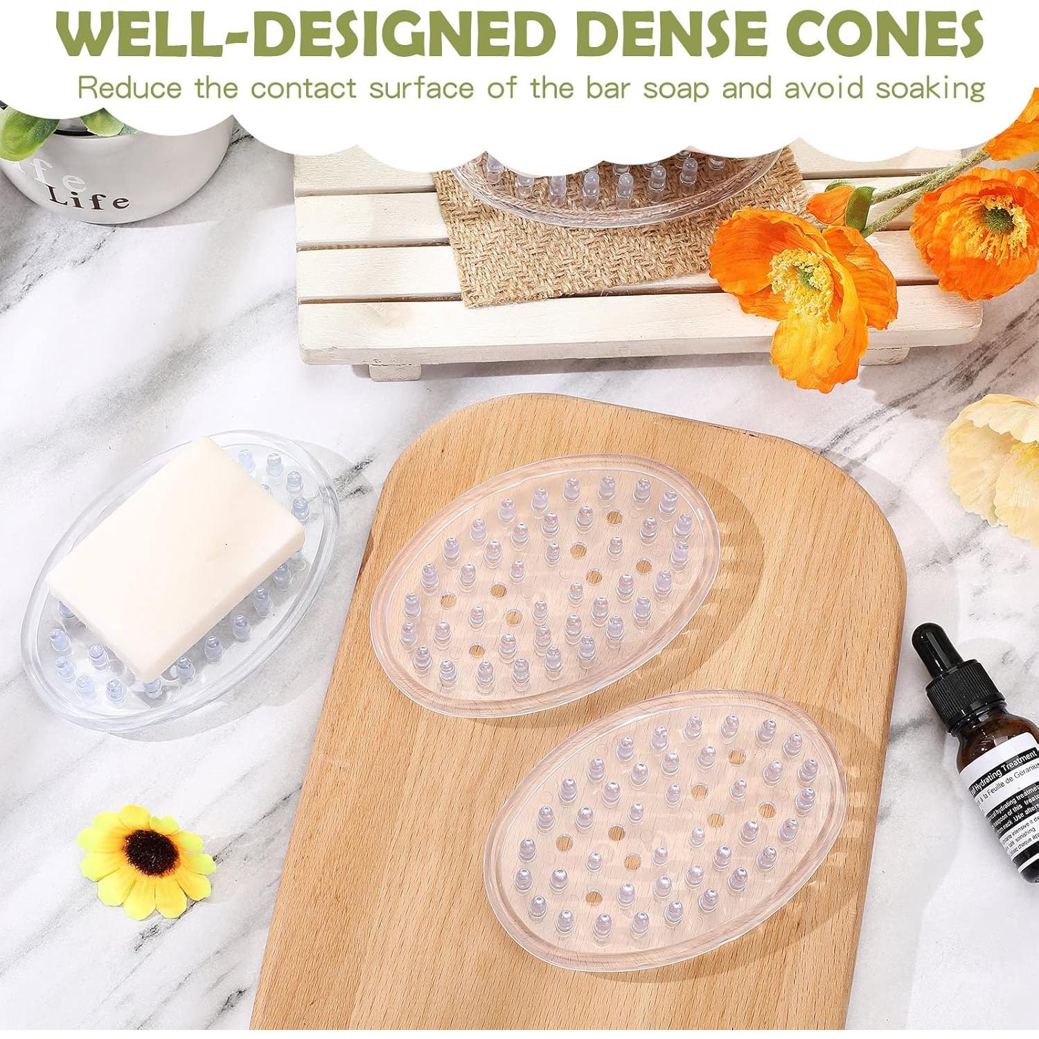 Juego de 10 Platos de Jabón de Plástico Antideslizantes Maitys