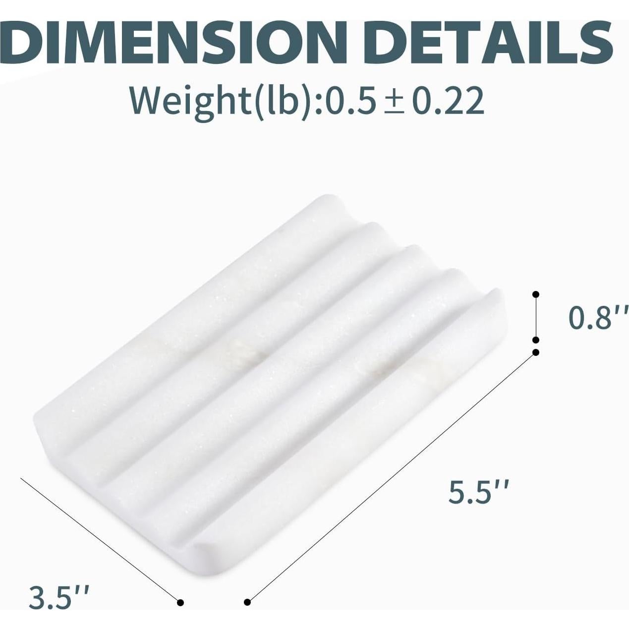 Jabonera de Mármol Karibiber Namib Bianco 12.7x12.7 cm