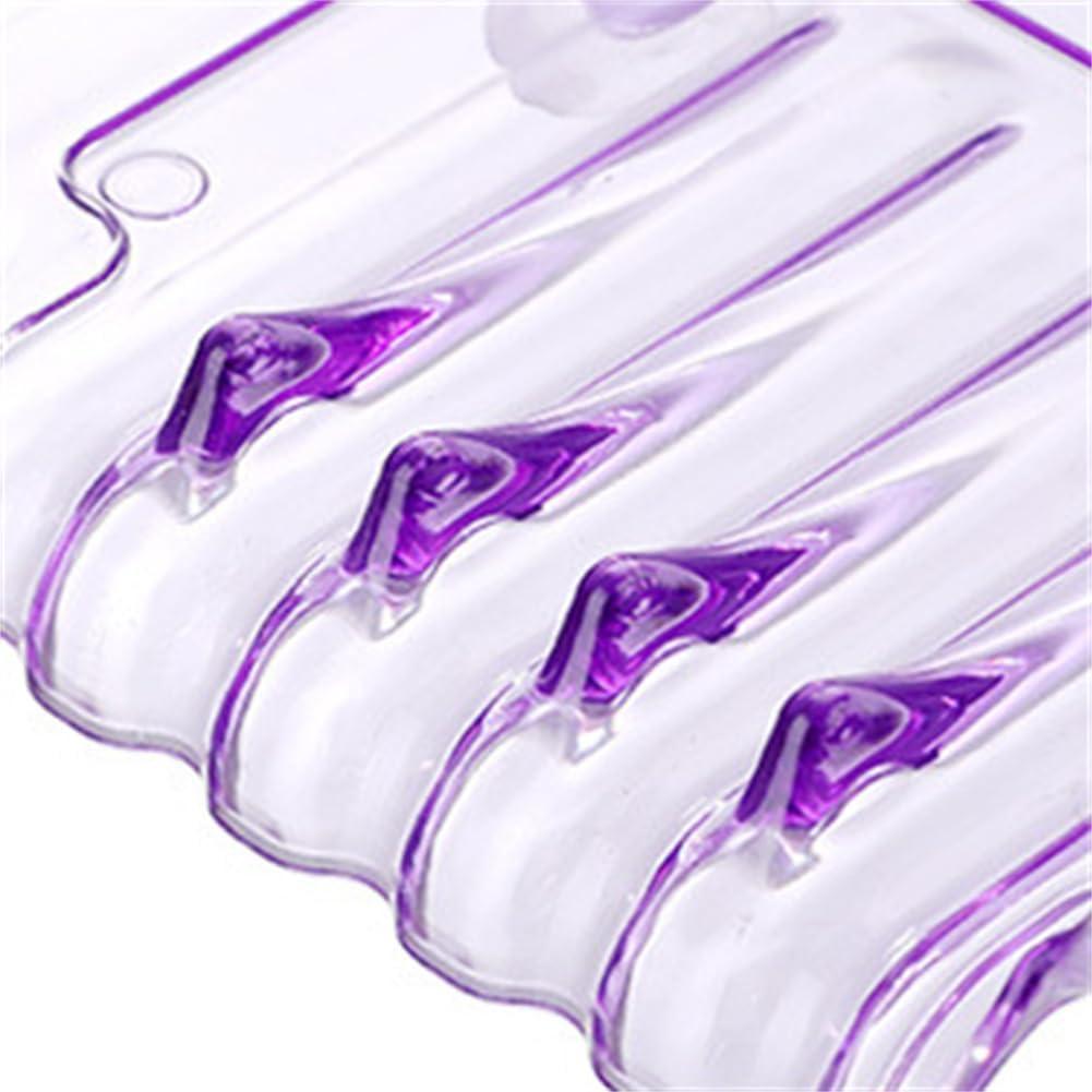 Plato de Jabón Rectangular WELANGBN Morado 13x9.5cm con Ventosas