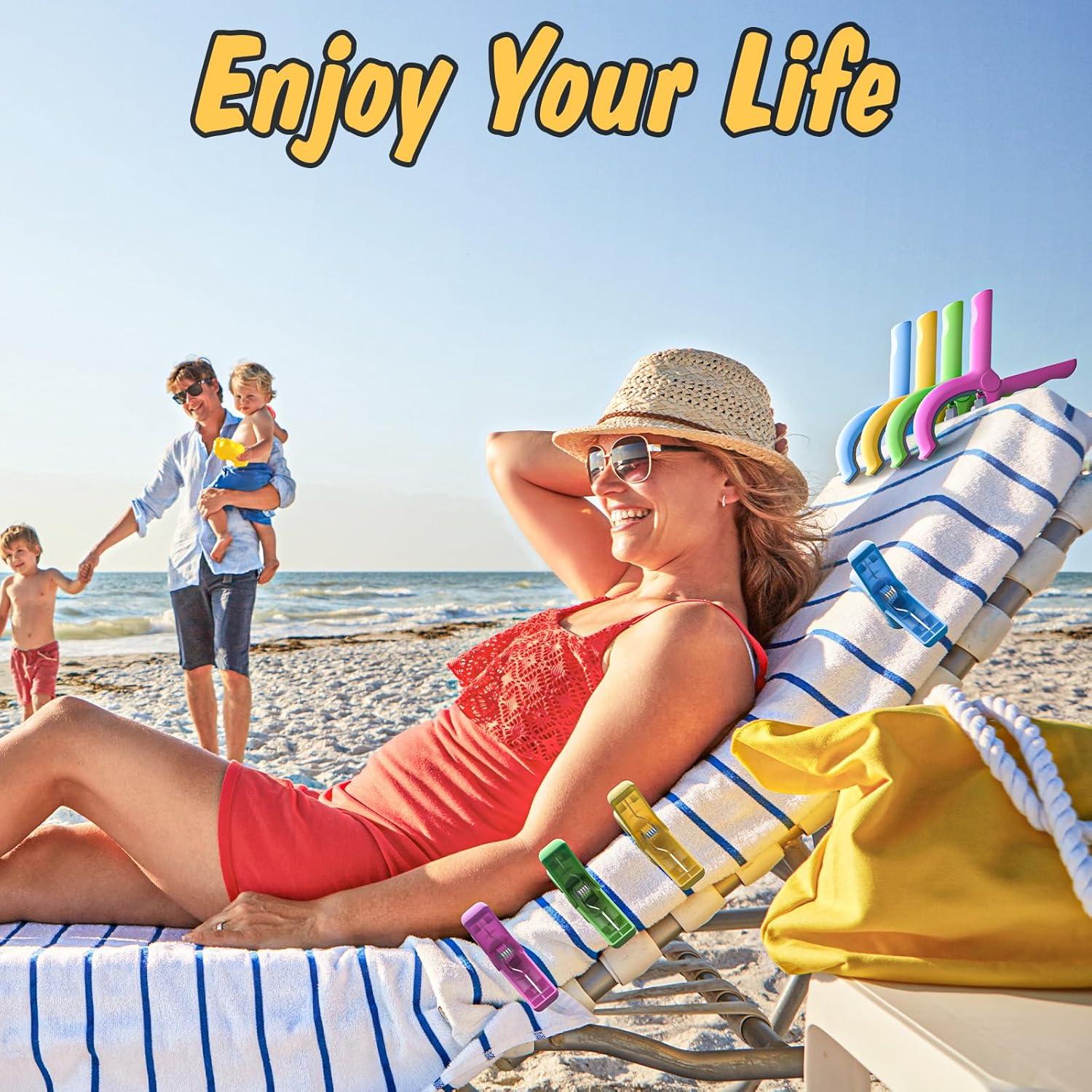 Paquete de 8 Clips de Toalla de Playa DIDISHU 13.1 oz