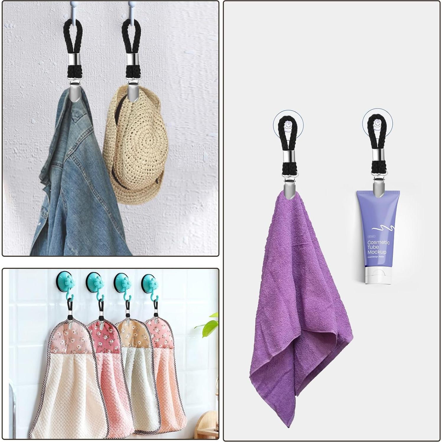 Juego de 4 Clips para Toallas de Cocina Nogeqi - Soporte Pared