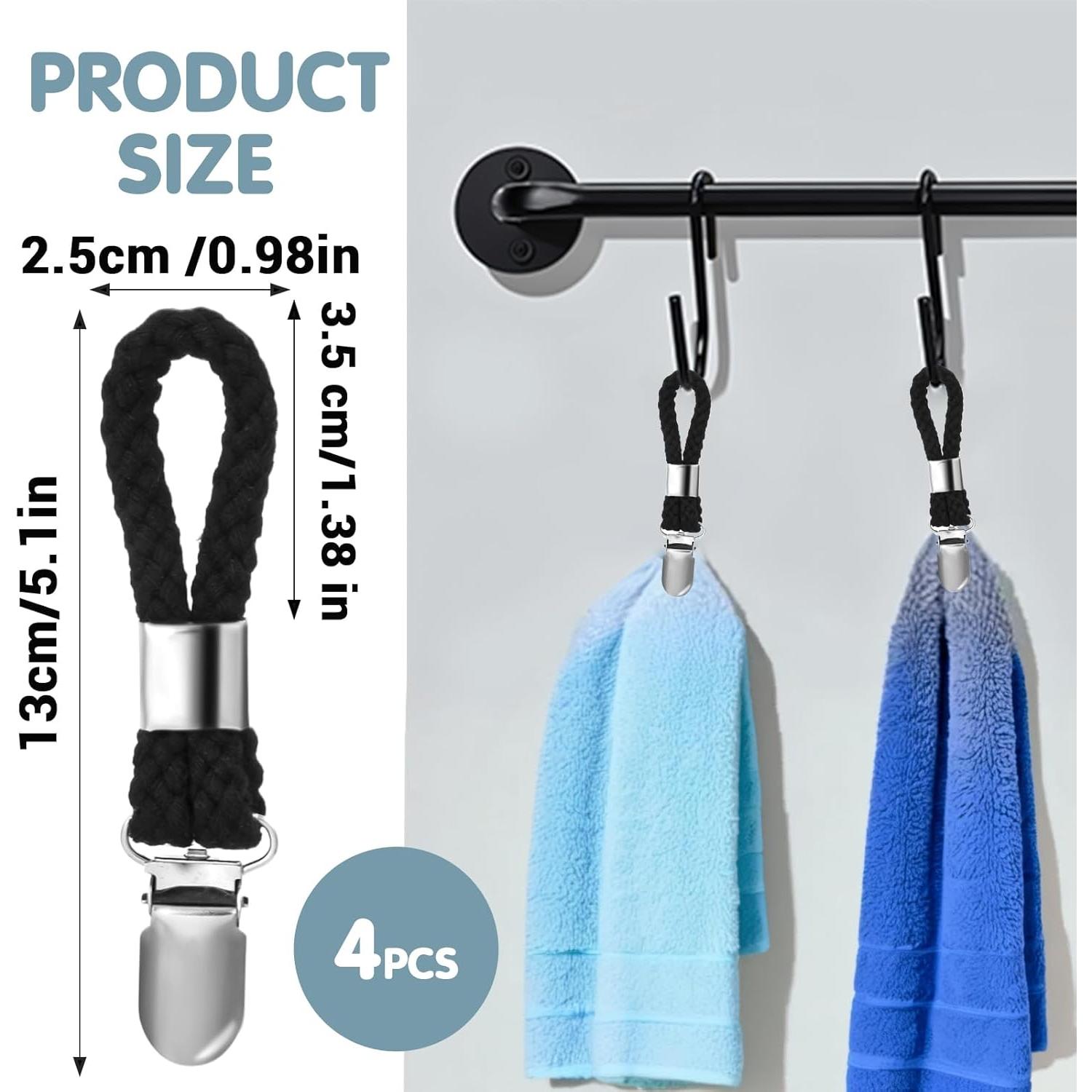 Juego de 4 Clips para Toallas de Cocina Nogeqi - Soporte Pared