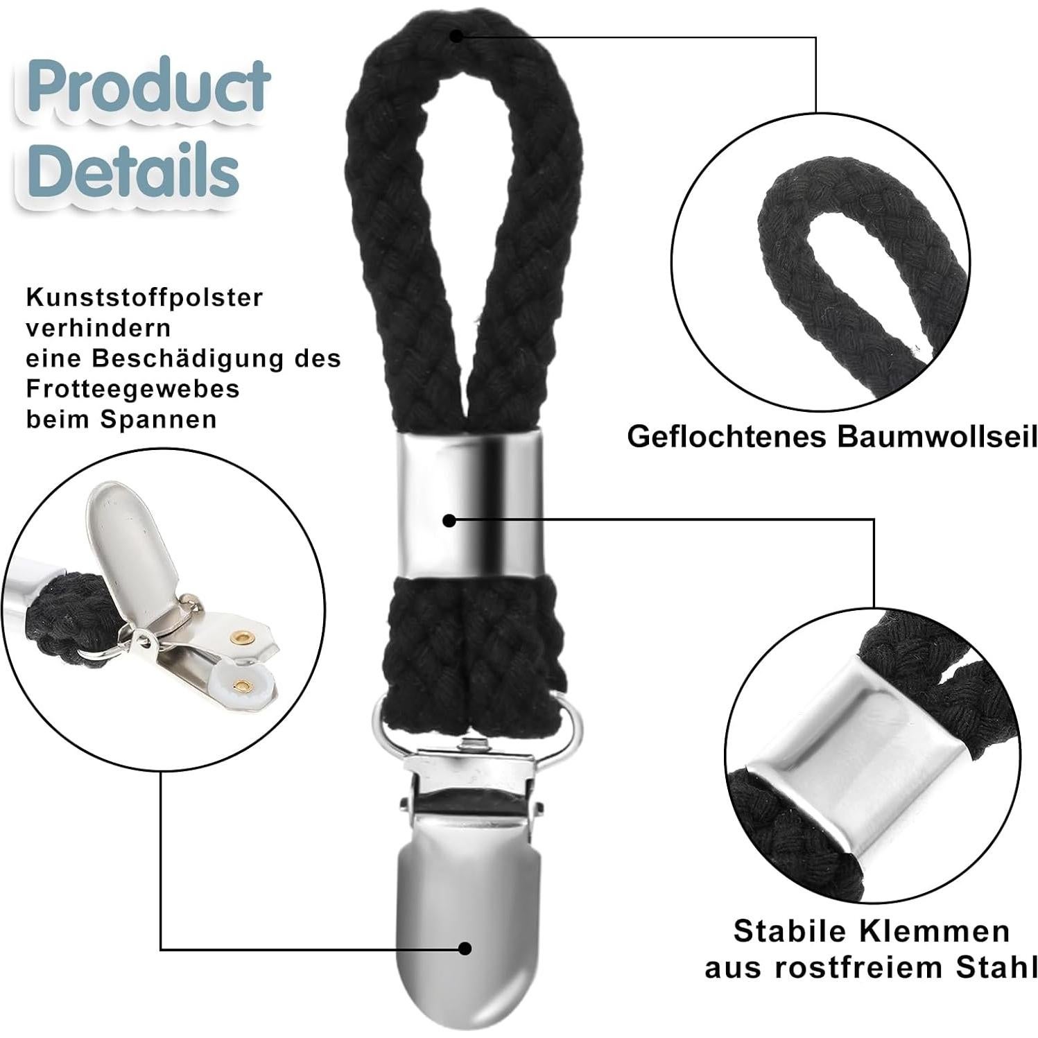 Juego de 4 Clips para Toallas de Cocina Nogeqi - Soporte Pared