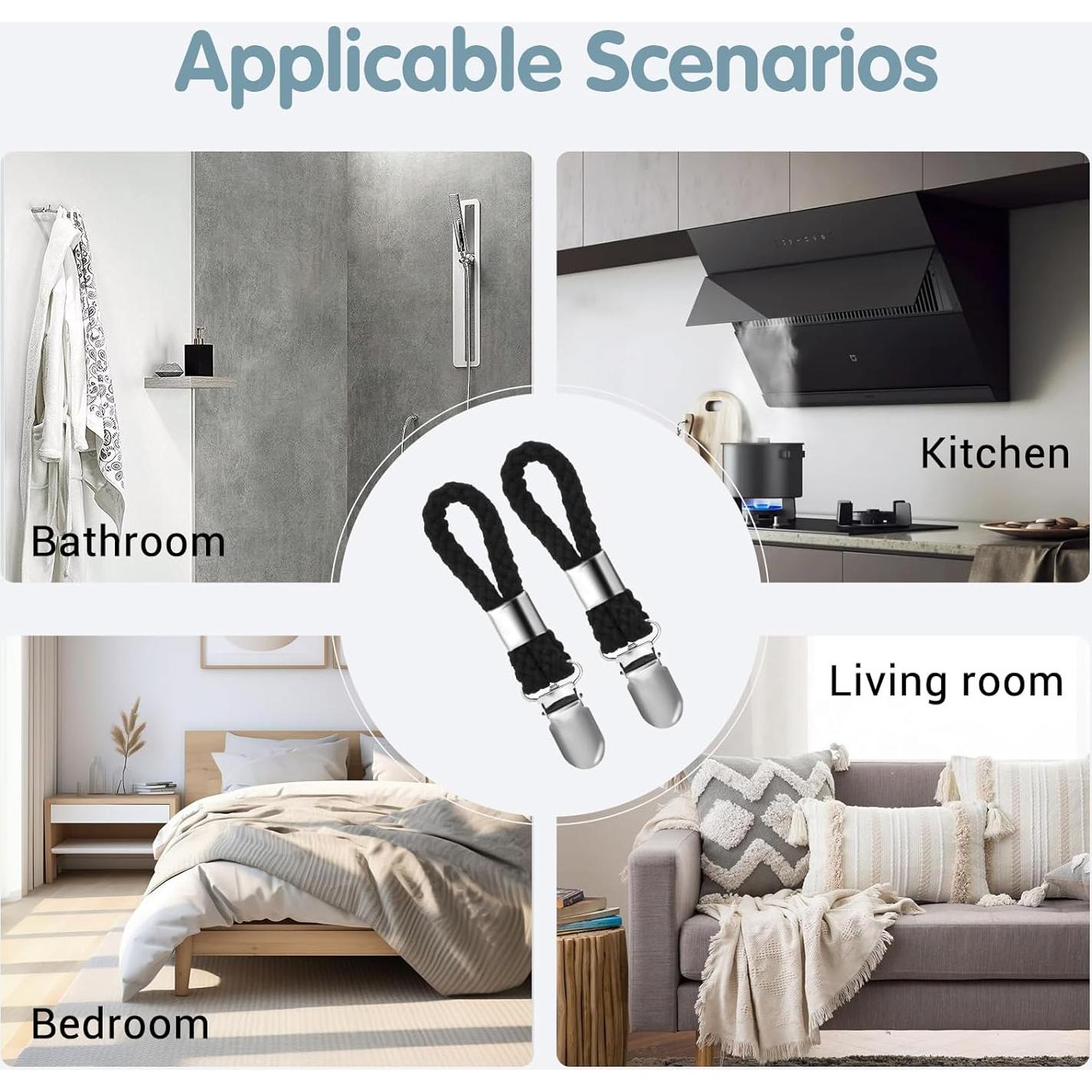 Juego de 4 Clips para Toallas de Cocina Nogeqi - Soporte Pared