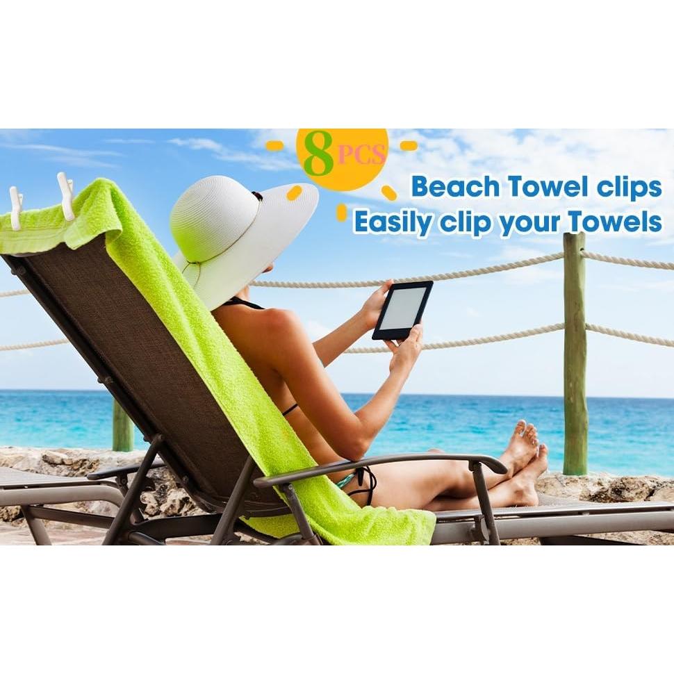 Pinzas de Toalla de Playa Loadsky Jumbo 12.95 cm 8 Pcs