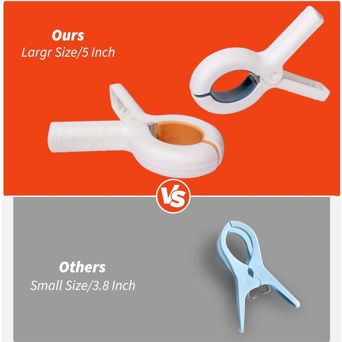 Clips Grandes para Toallas de Playa Papimats - 8 Piezas