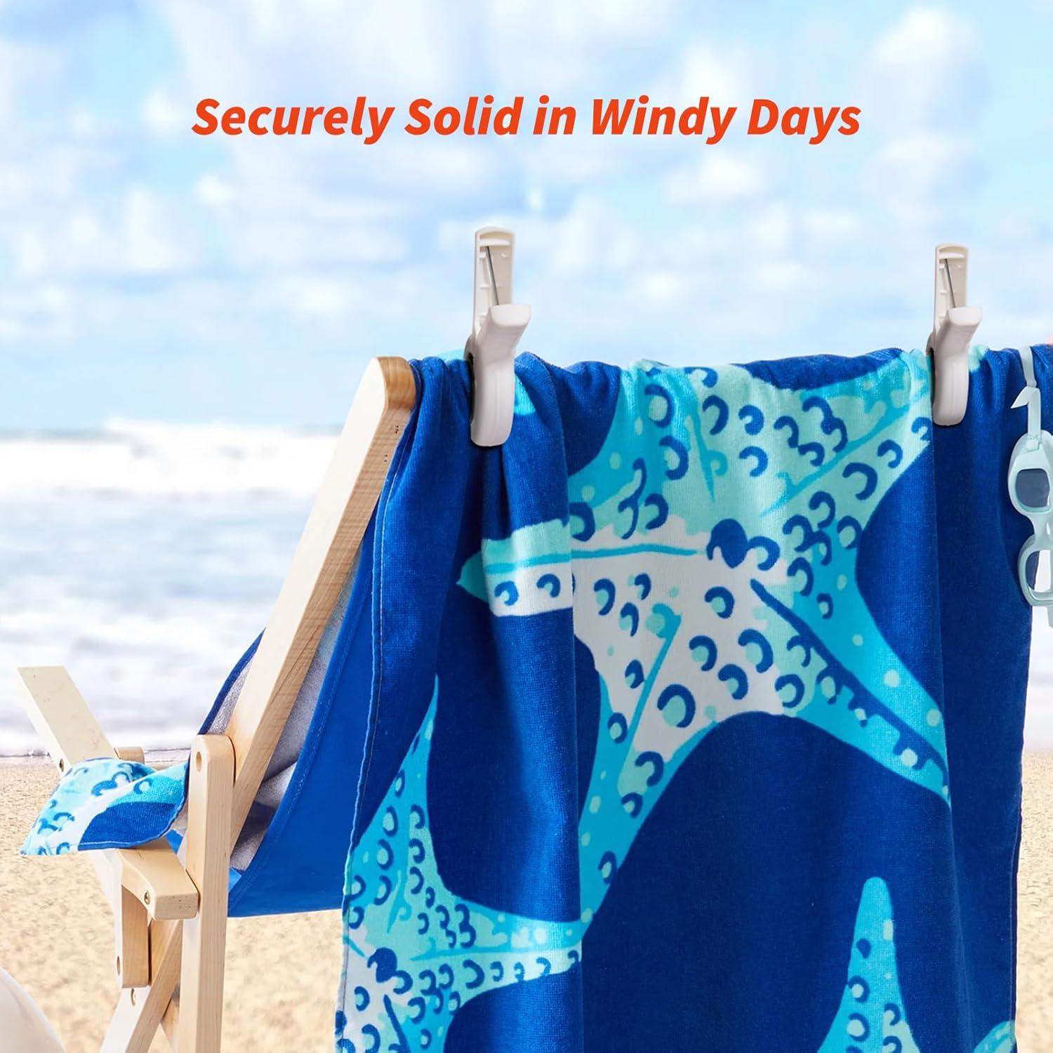 Clips Grandes para Toallas de Playa Papimats - 8 Piezas