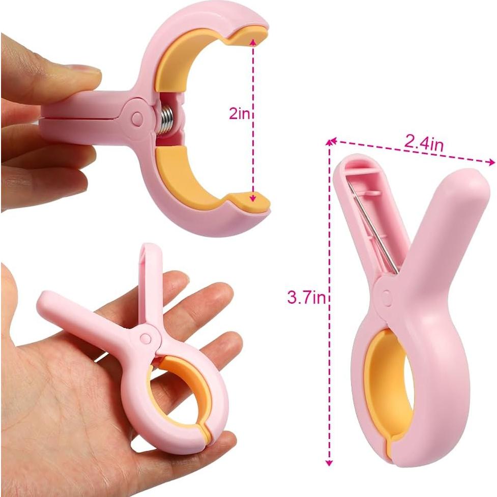 Clips para Sillas de Playa PAMISO Rosa Brillante 4 Pcs