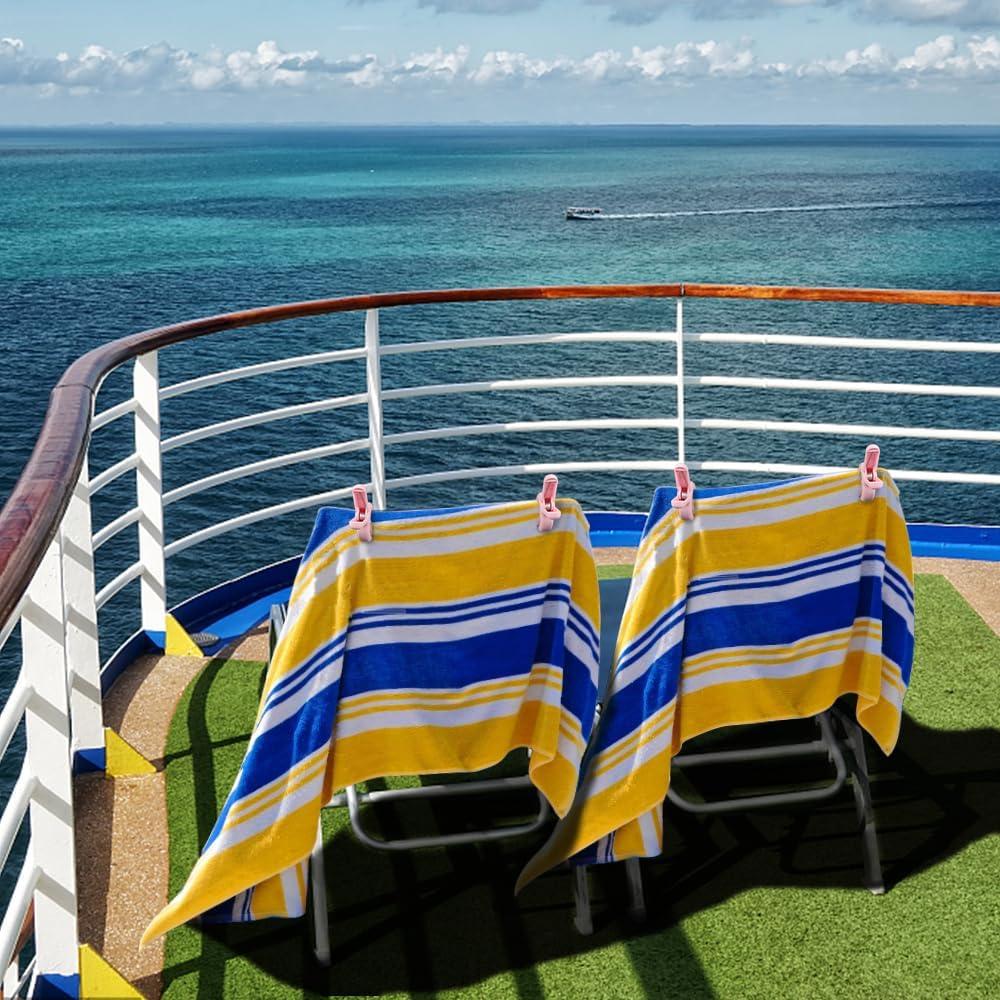 Clips para Sillas de Playa PAMISO Rosa Brillante 4 Pcs