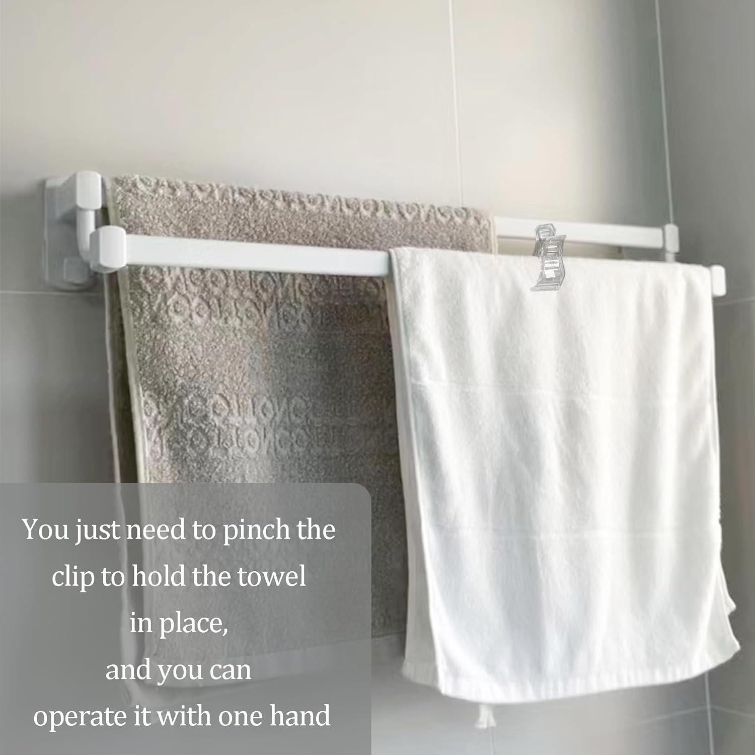 4 Clips para Toallas de Cocina XLANMAY - Transparente 5cm