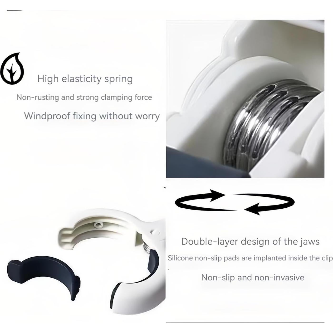 Pinzas de Playa Antideslizantes FANBODTA - Paquete de 8 Piezas