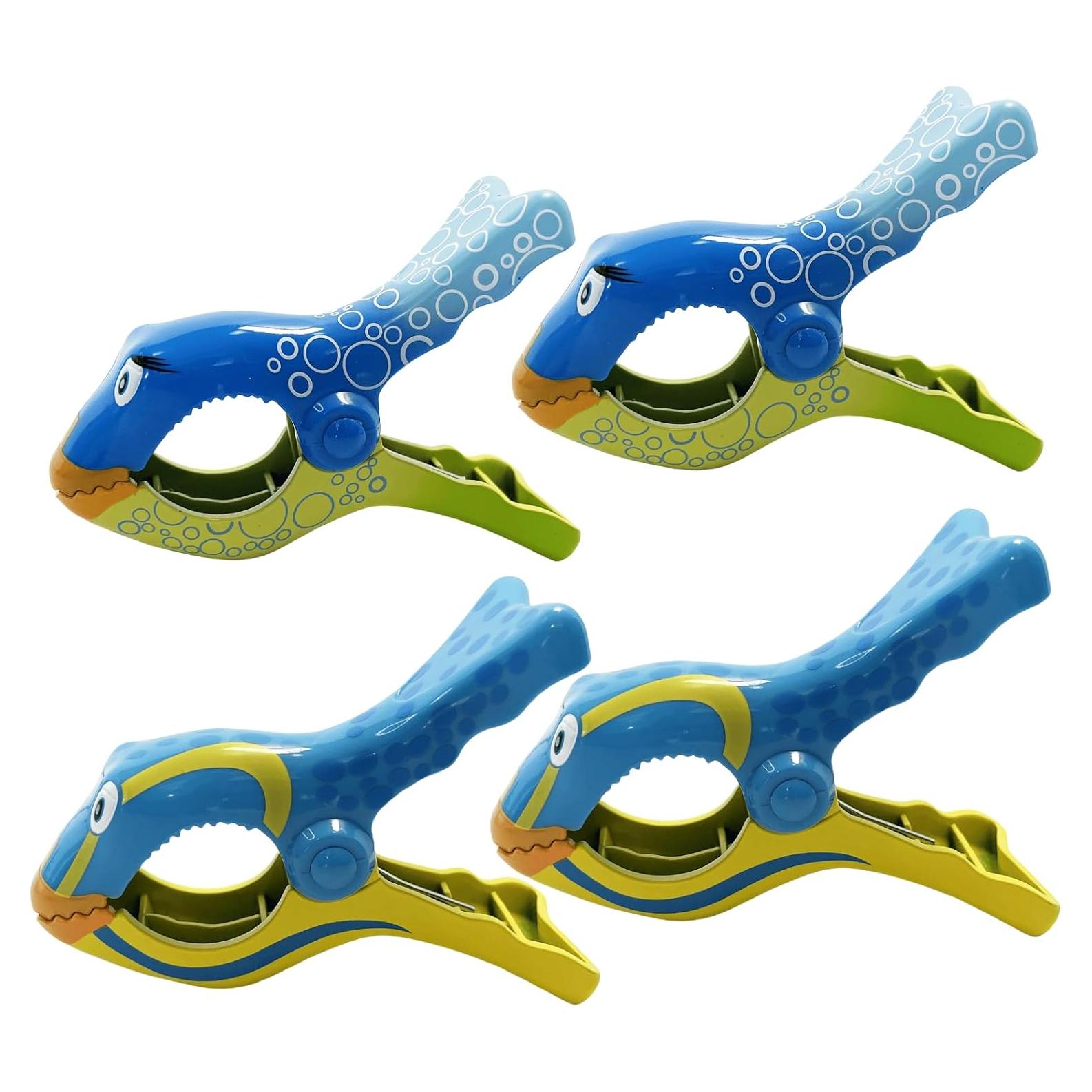 4 Clips para Toallas de Playa Wezdopu - Diseño Colorido y Divertido