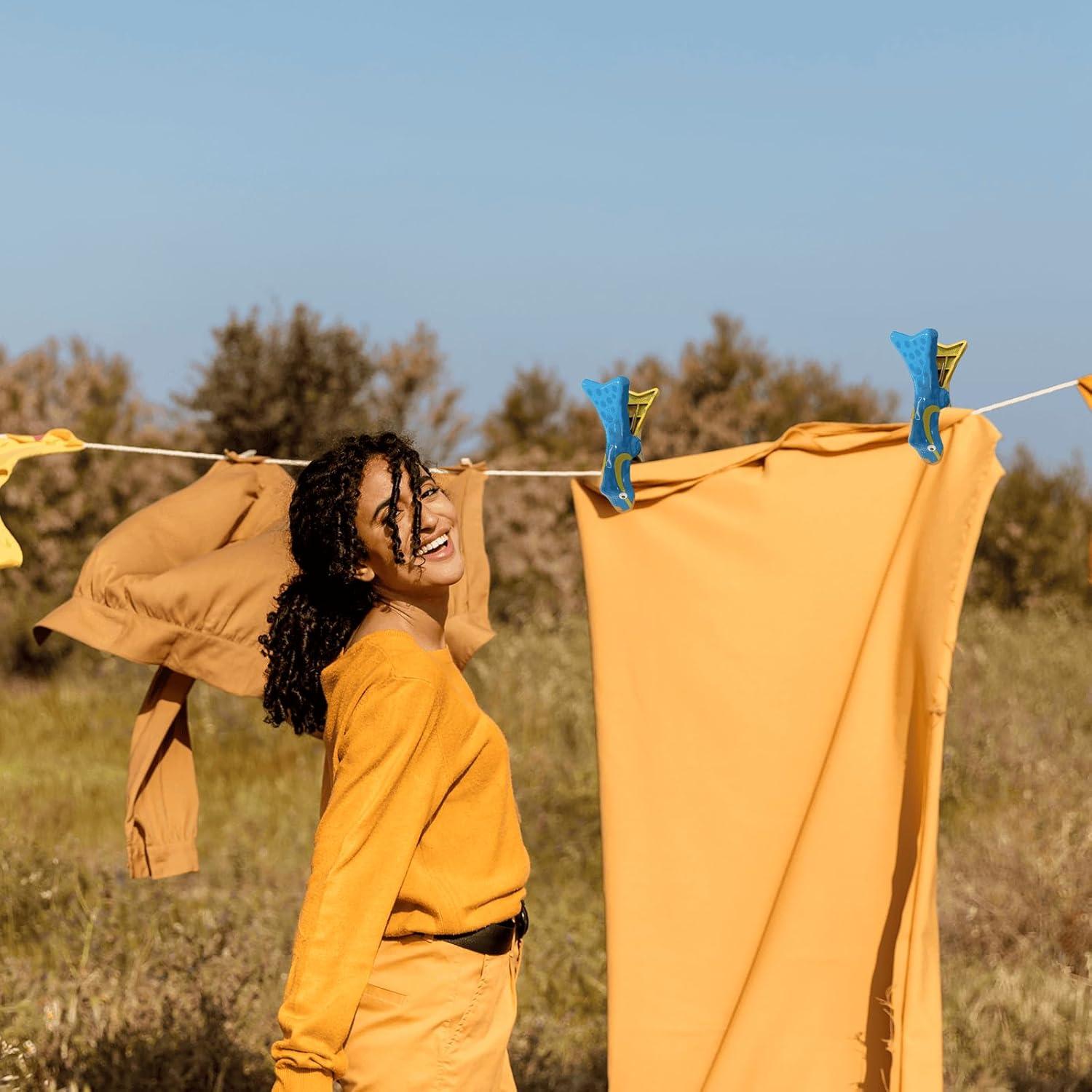 4 Clips para Toallas de Playa Wezdopu - Diseño Colorido y Divertido