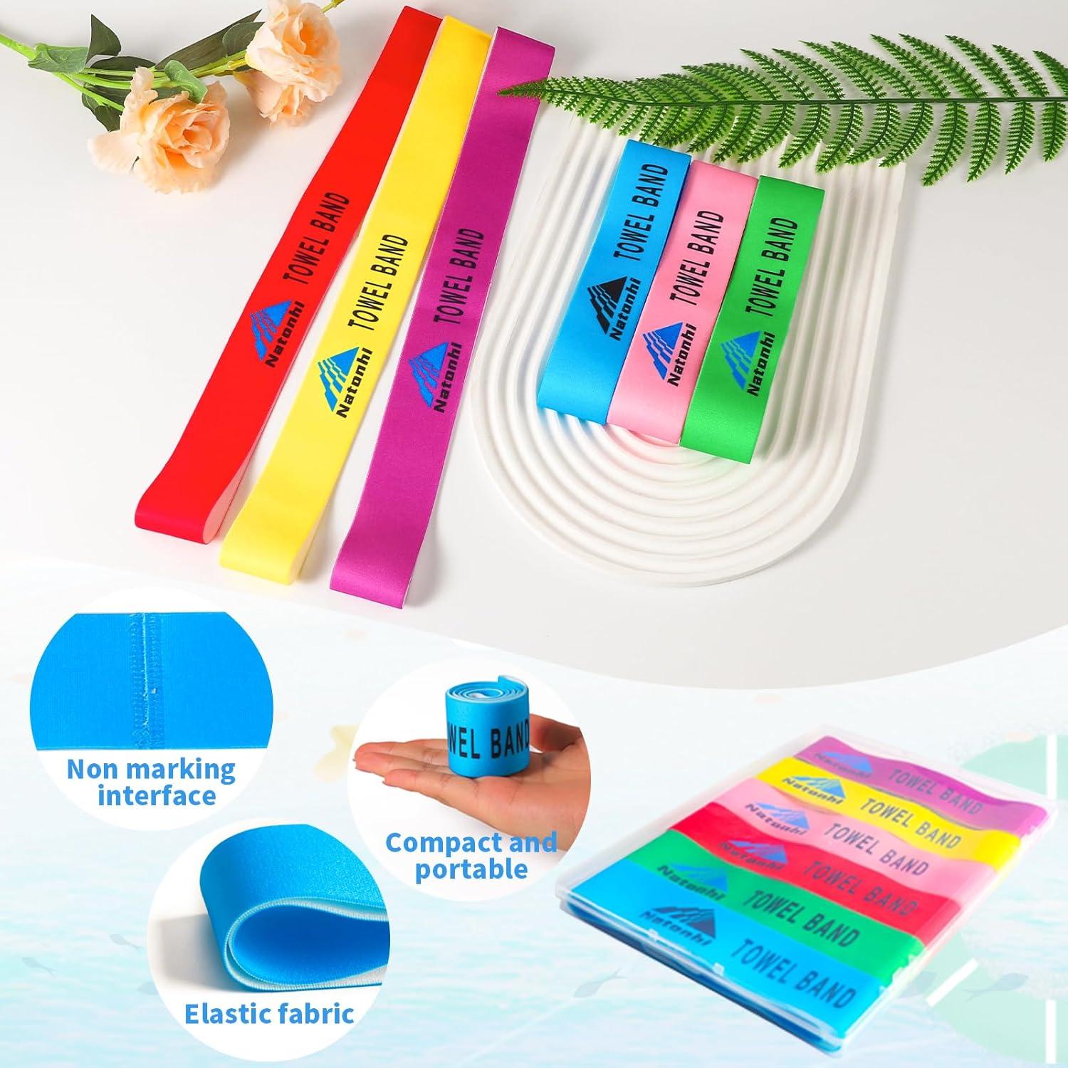 Bandas de Toalla Natonhi 6 Piezas para Sillas de Playa