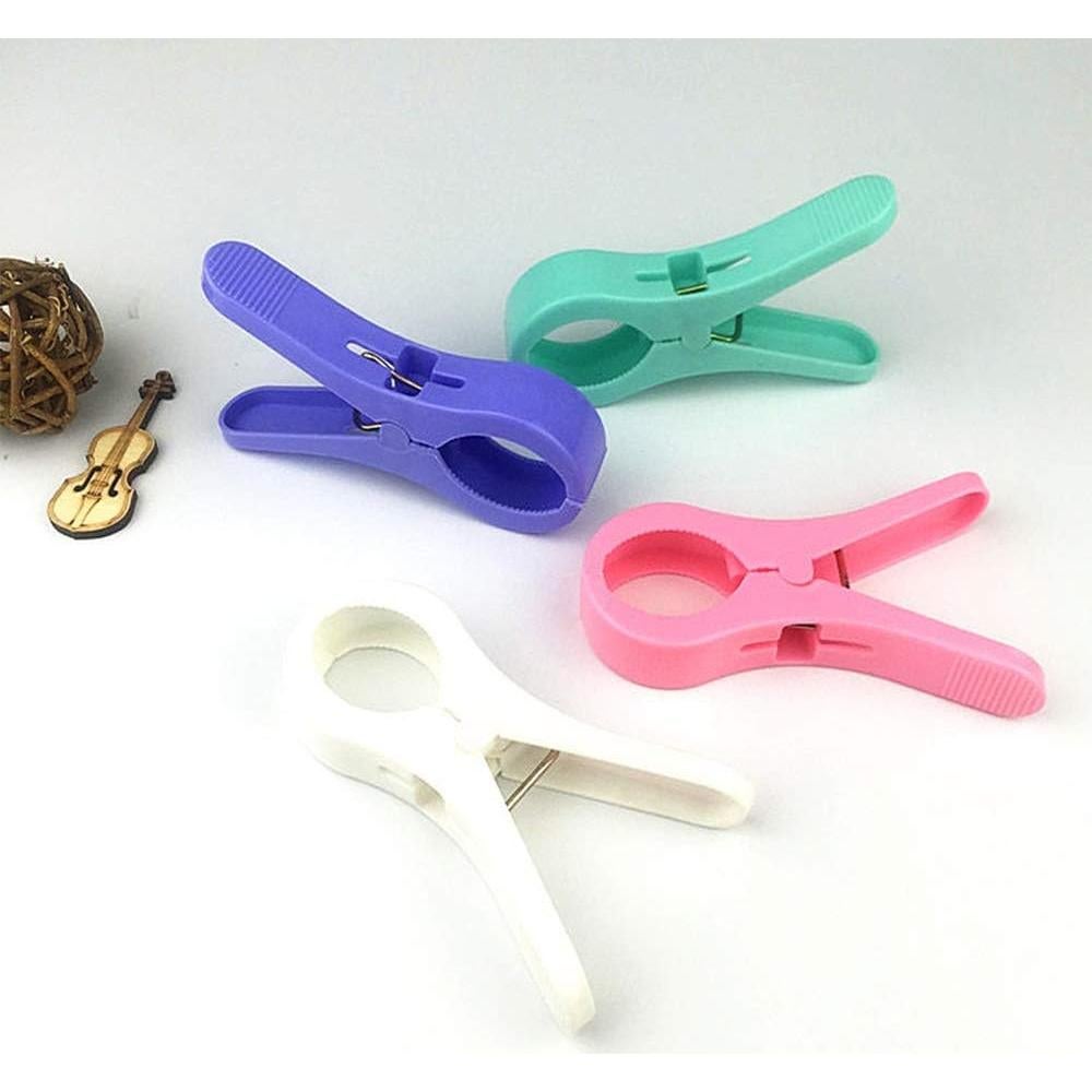 Clips de Toalla de Playa Jumbo IELEK - 8 Piezas Multiusos