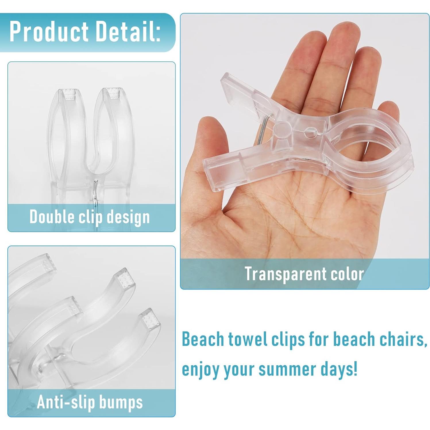 Pinzas para Toallas de Playa Lzttyee - Juego de 8 Clips Antiviento