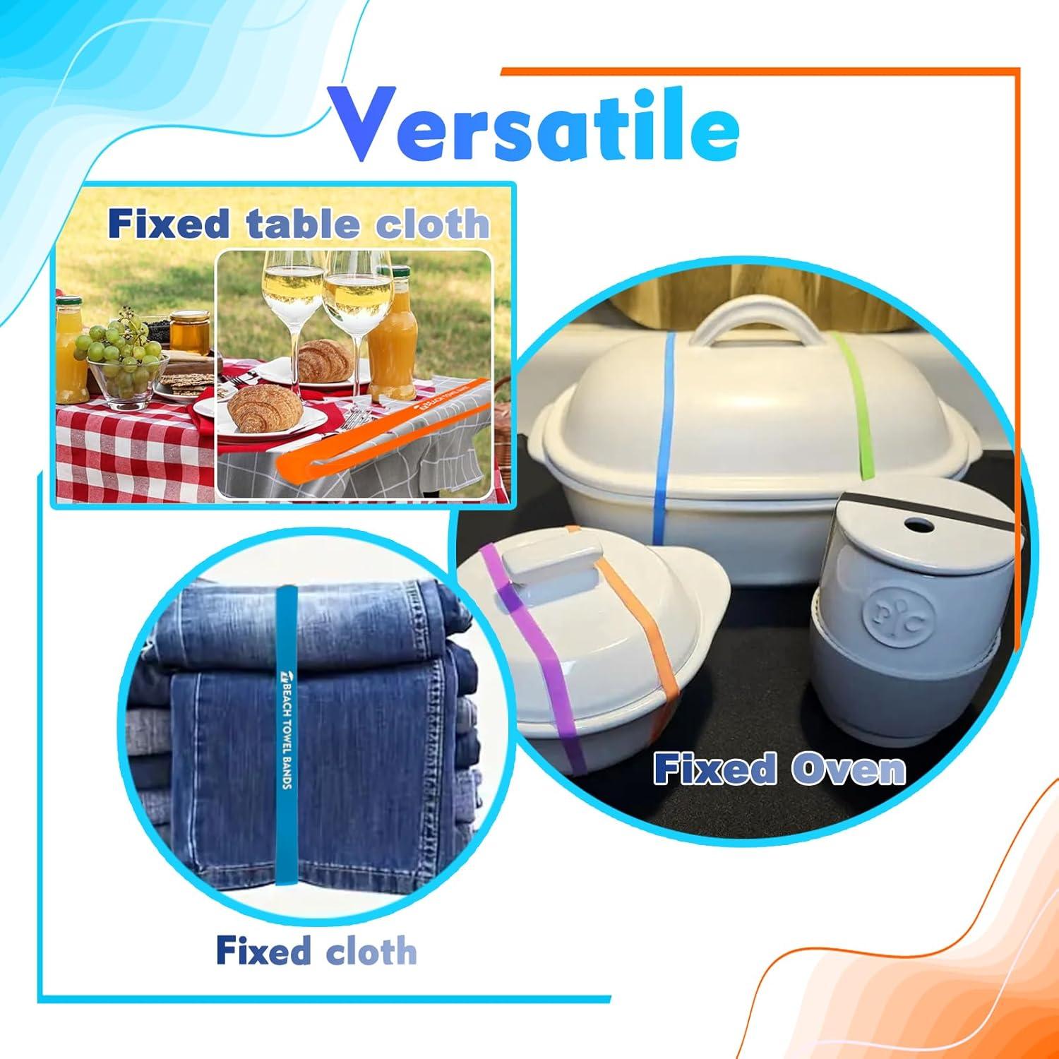 6 Bandas para Toallas de Playa Tailoreadily - Multicolor